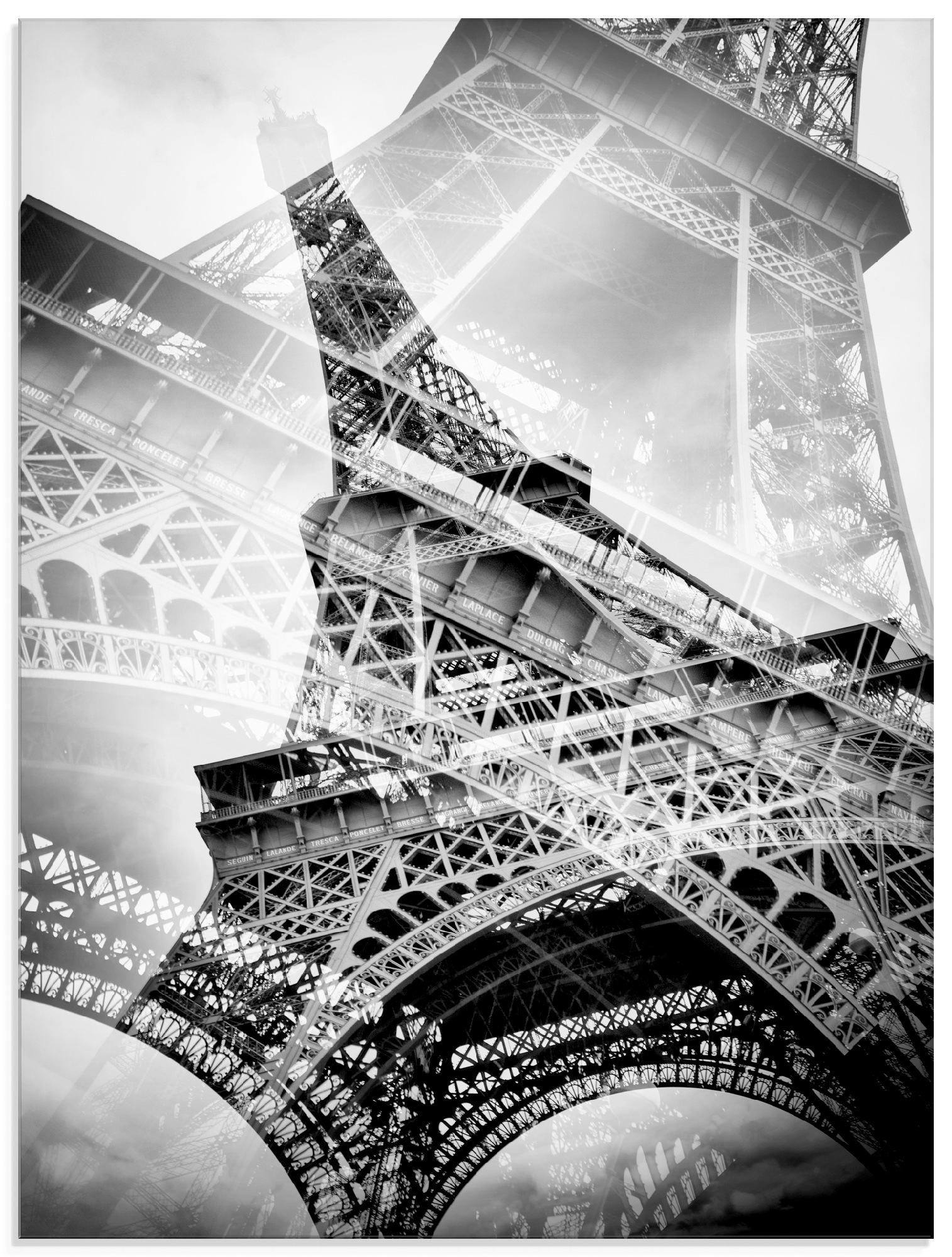 Artland Glasbild "Der doppelte Eiffelturm", Gebäude, (1 St.), in verschiedenen Größen