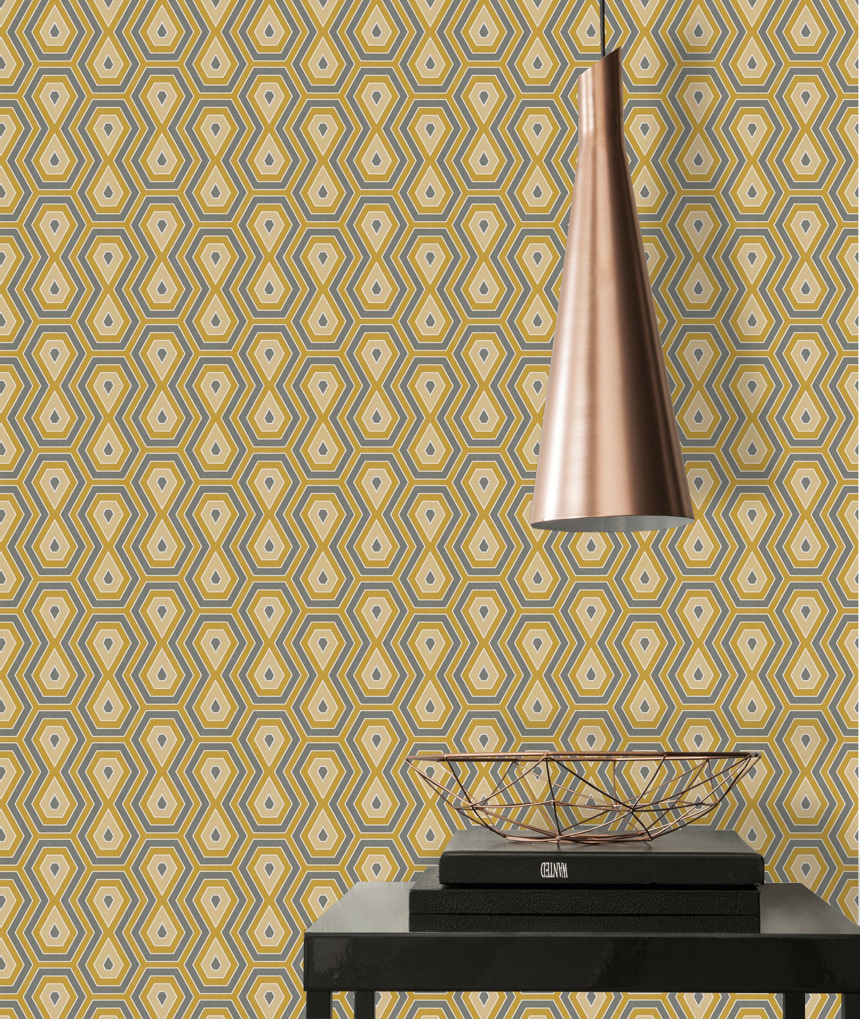 Architects Paper Vliestapete »Jungle Chic«, geometrisch-grafisch-Retro, Geometrische Tapete Retro Vintage Tapeten Wohnzimmer Schlafzimmer Flur