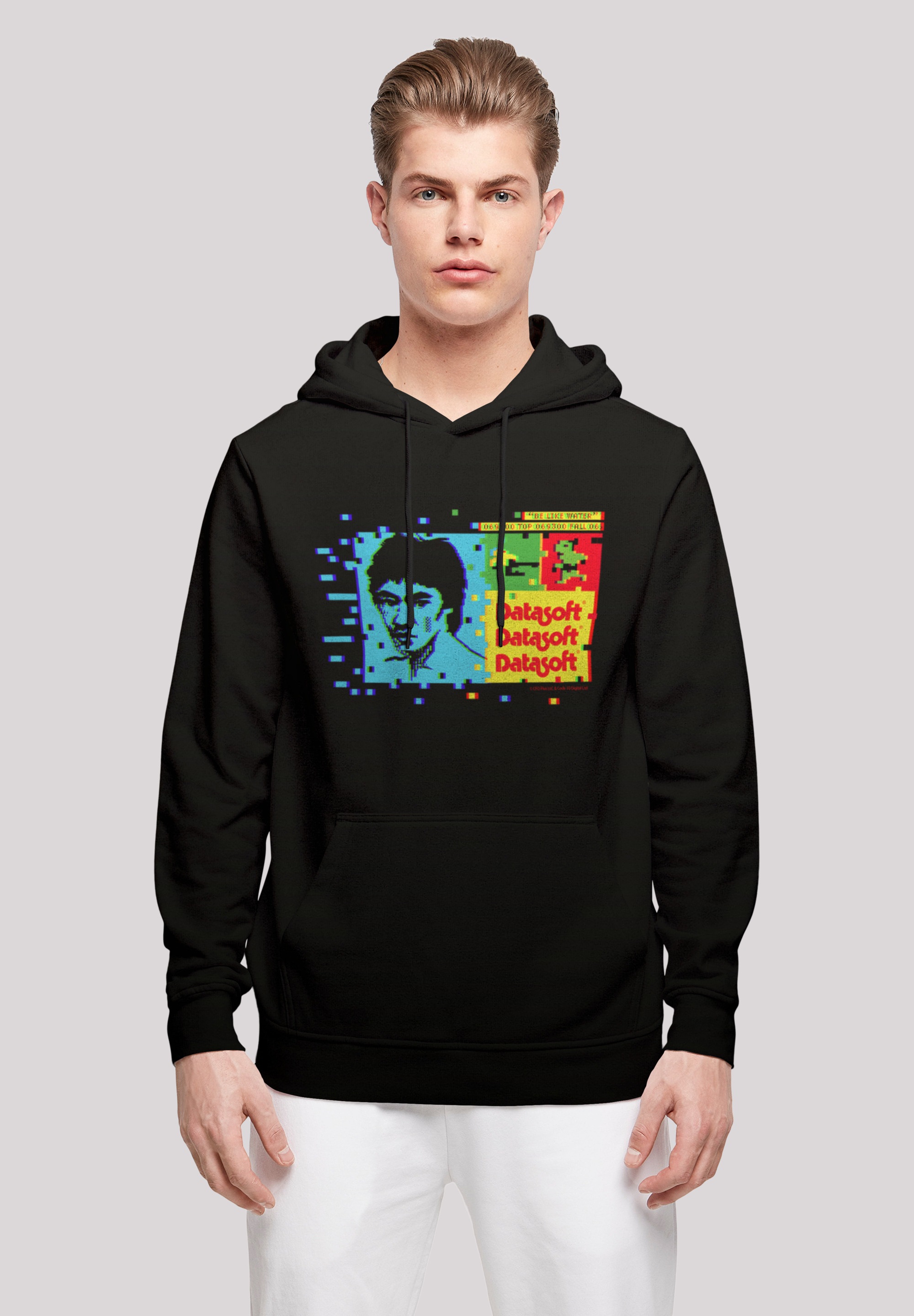 F4NT4STIC Kapuzenpullover »Retro Gaming Bruce Lee_Be Like Water«, Print