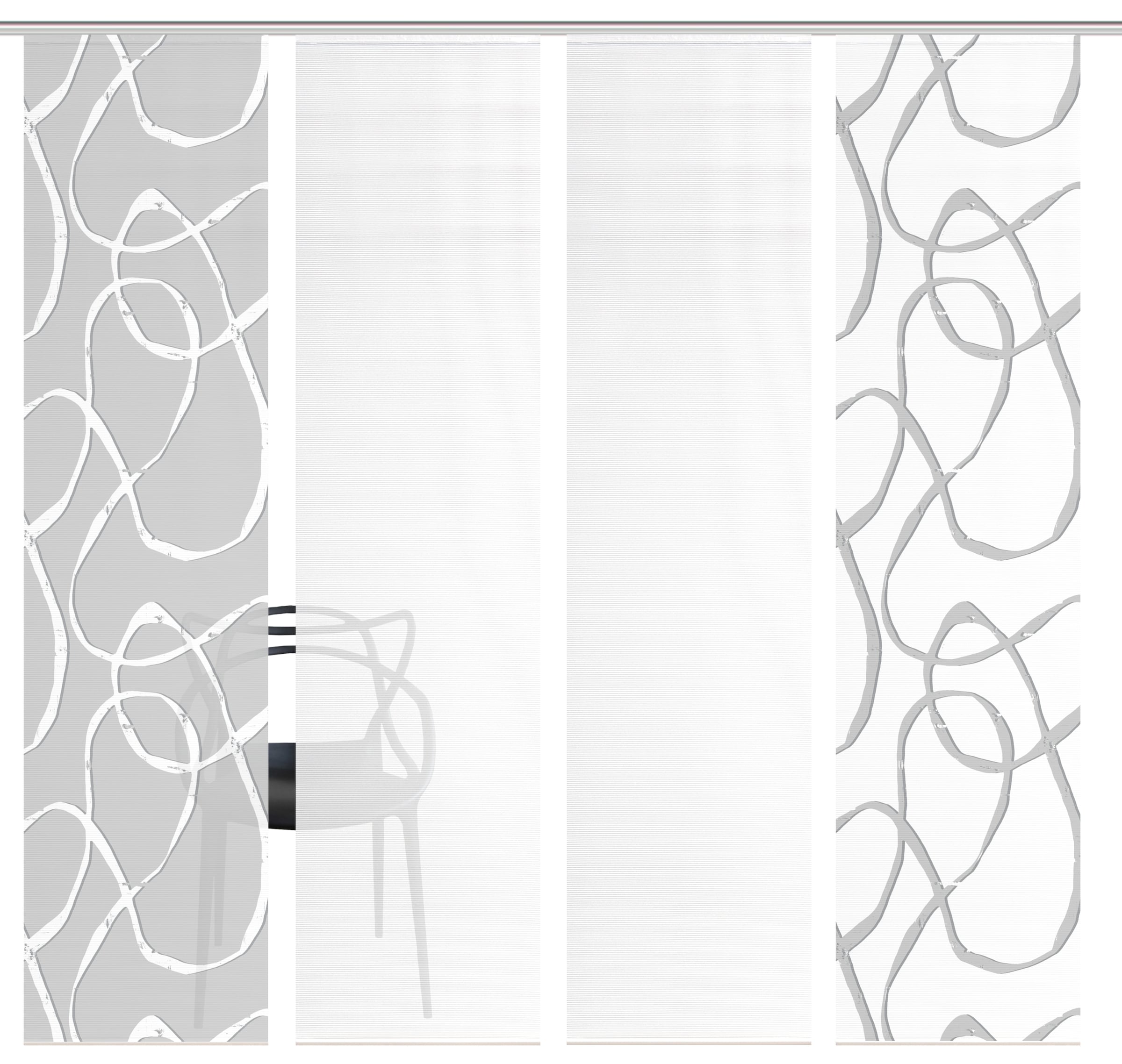 Vision S Schiebegardine "OPHELIA KOMBI" Paneelwagen 4 Stk. tlg. Schiebevorh günstig online kaufen