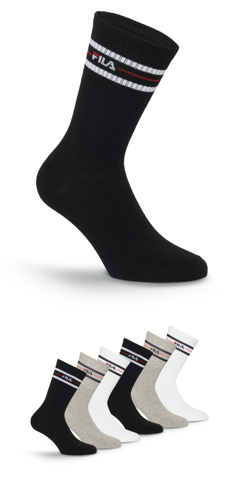 Fila Socken "UNISEX LIFESTYLE PLAIN SOCKS" 6 Paar tlg. mit eingestricktem L günstig online kaufen
