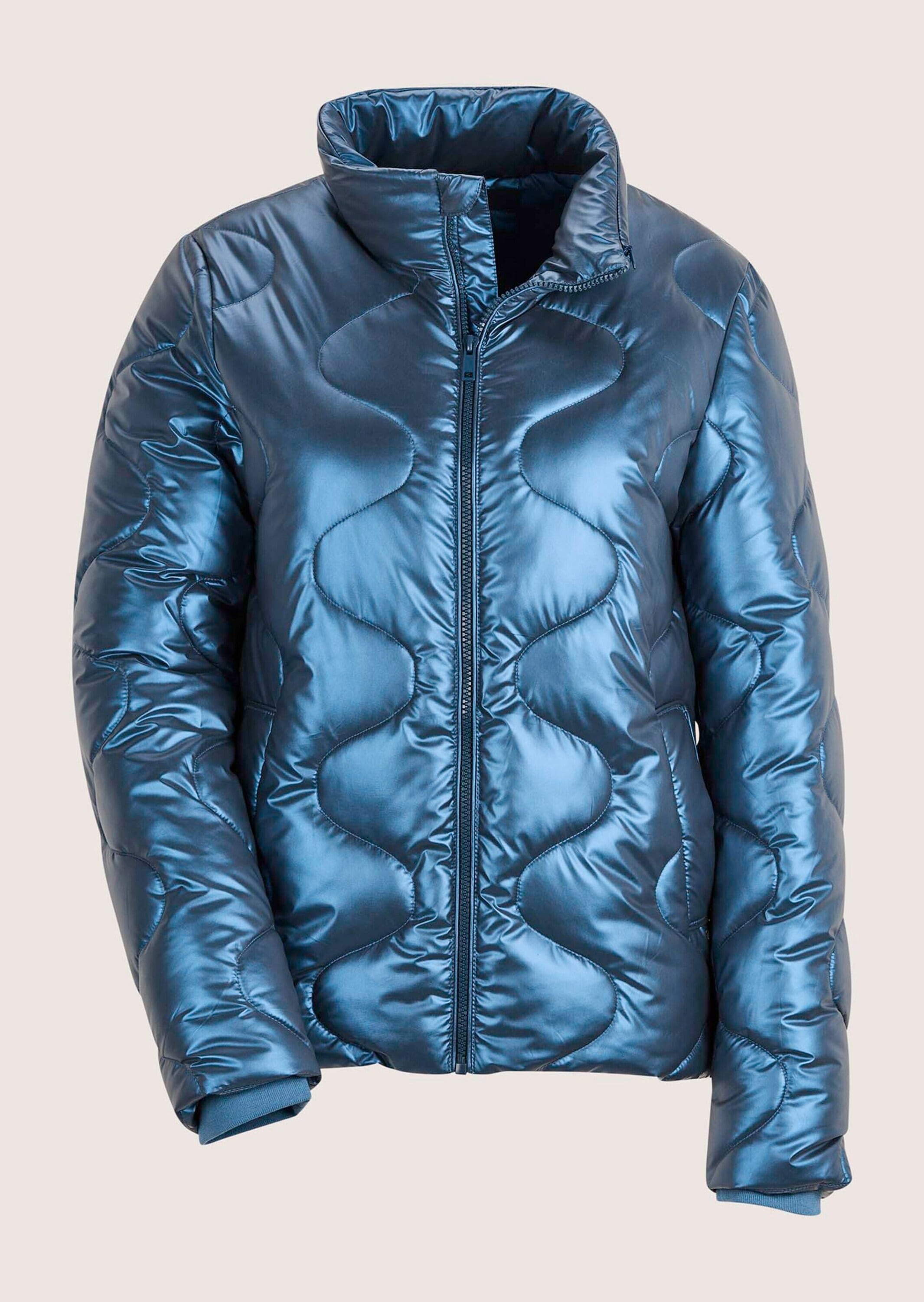 MADELEINE Kurzjacke "Steppjacke Glänzende Winterjacke mit Kapuze" mettalic günstig online kaufen