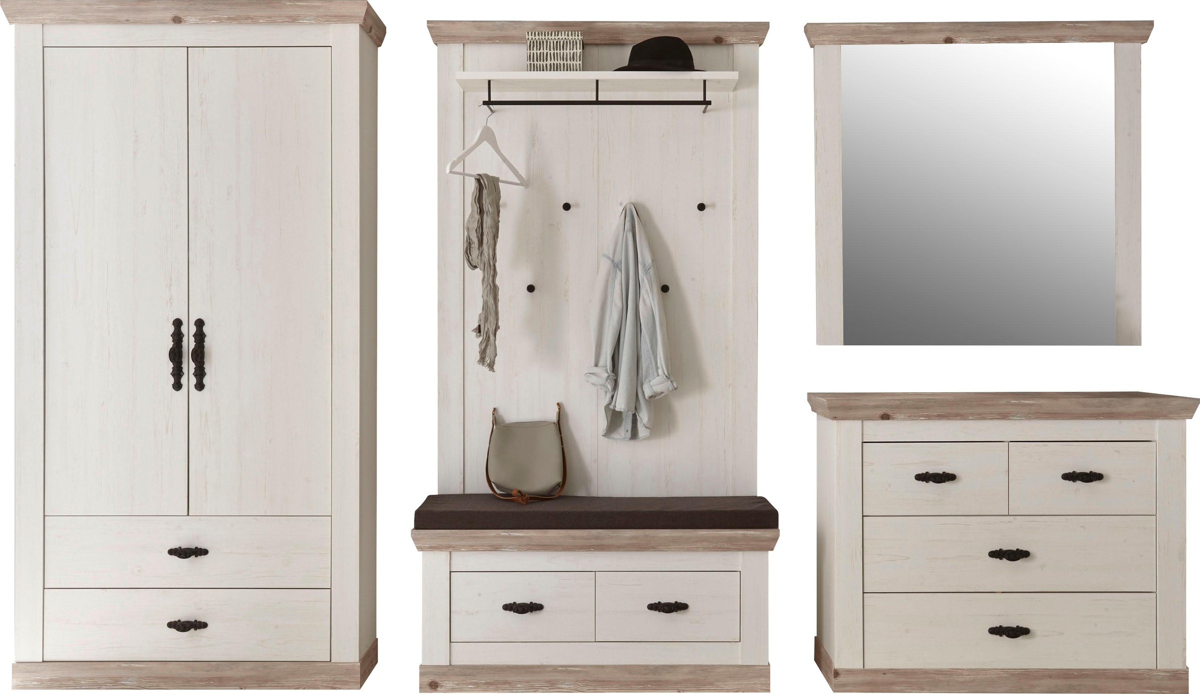 Home affaire Garderoben-Set "Florenz" 4 Stk. tlg. günstig online kaufen