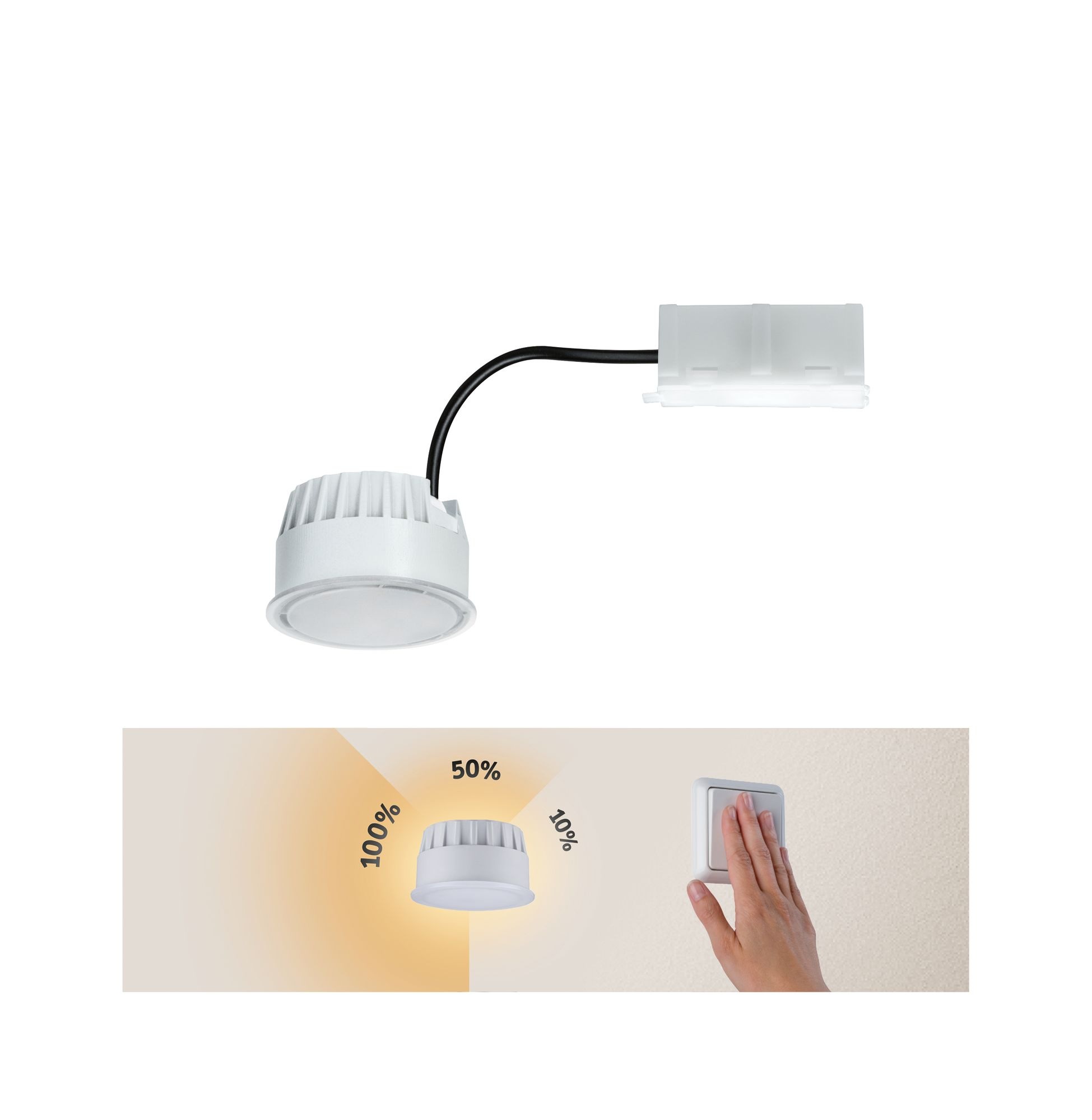 Coin Base 3-step-dimmbar 5W 3000K 230V 51mm LED-Leuchtmittel, Warmweiß