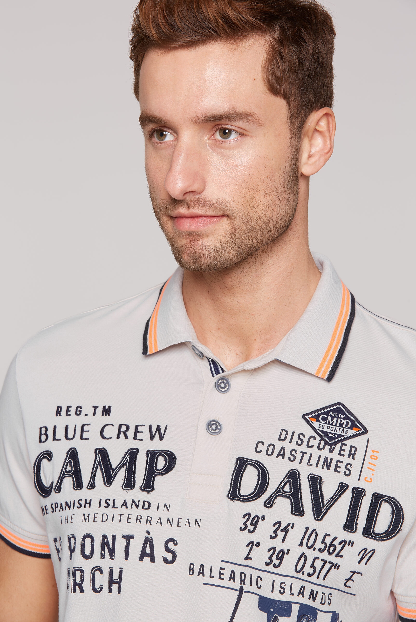 CAMP DAVID Poloshirt, aus Baumwolle
