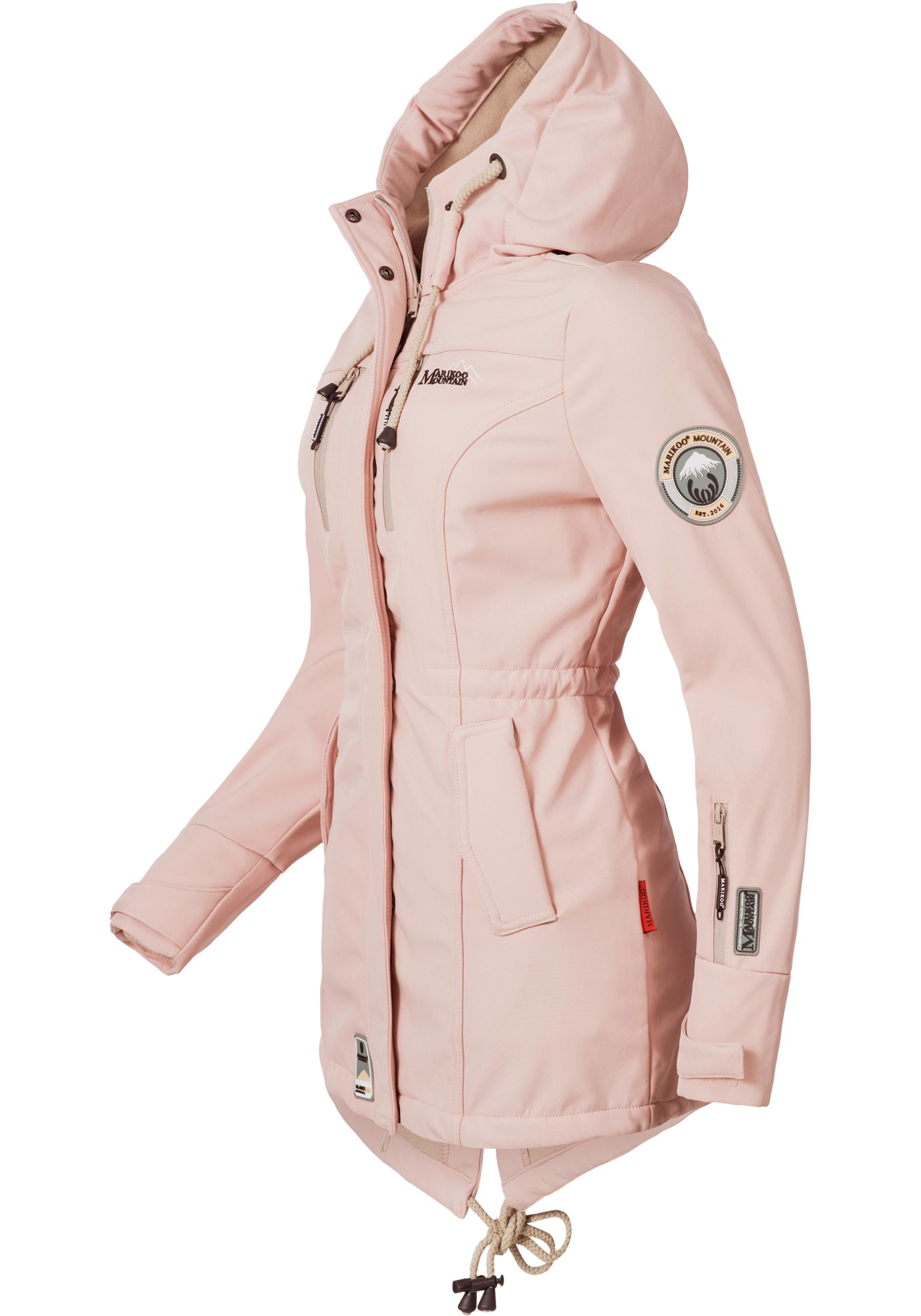Marikoo Funktionsmantel »Zimtzicke«, Wasserdichter Softshell Parka mit Kapuze
