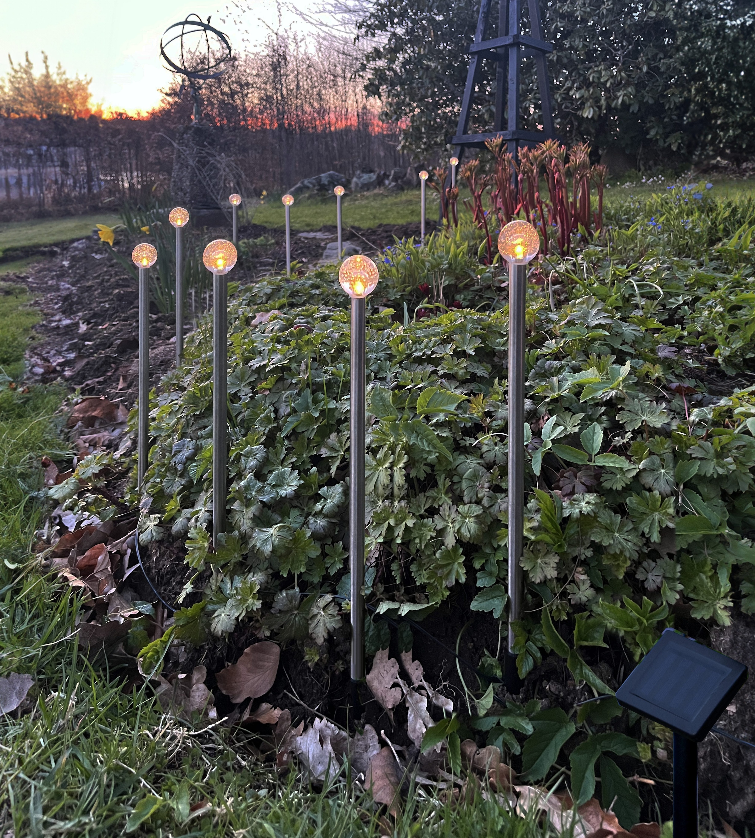 Parforce Traditional Hunting LED Solarleuchte »Solar-Dekoration Bubbly« LED-Board 1 Stk. Warmweiß 10 Lichtstäbe, warmweiße LEDs