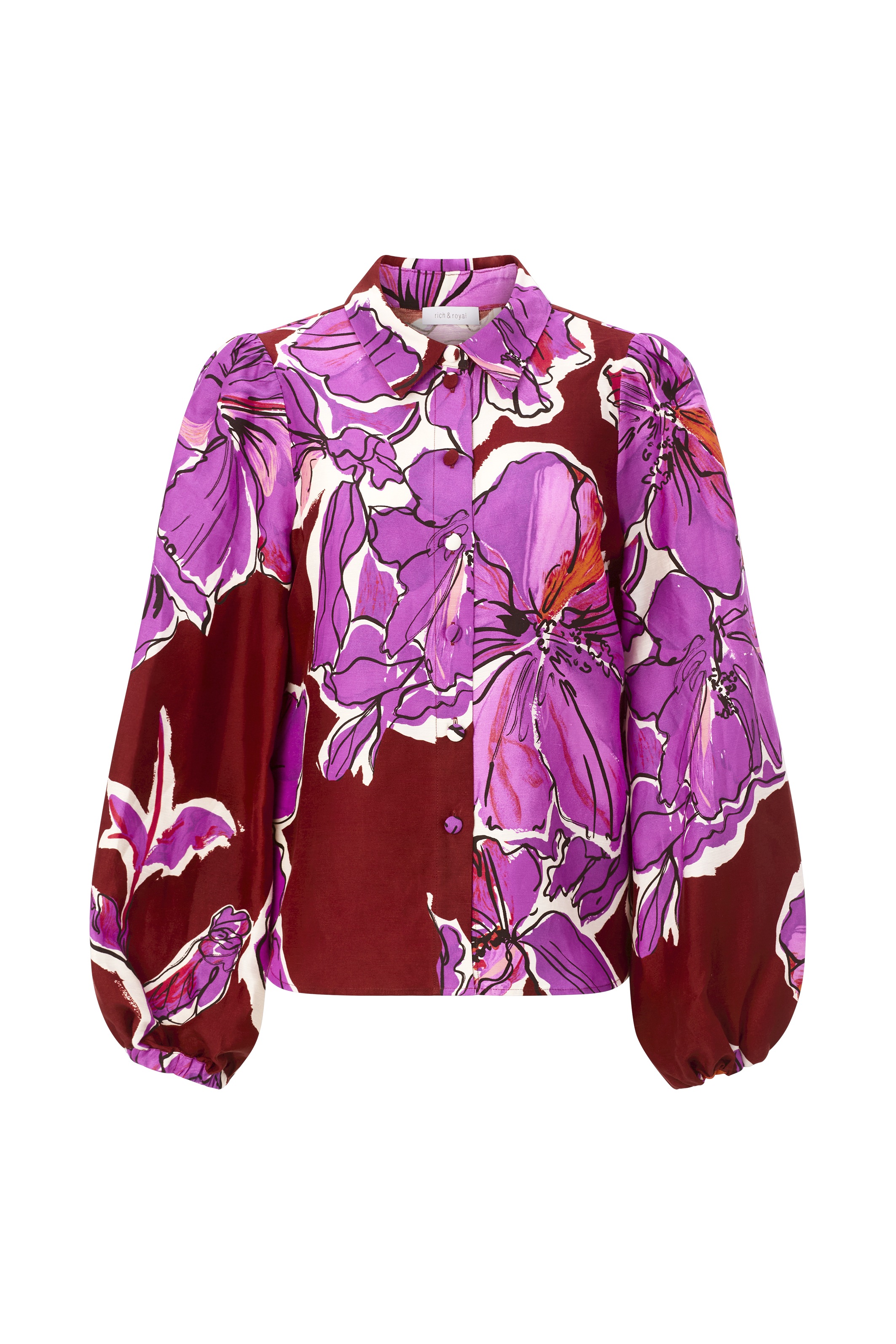 RICHROYAL Women's Long Sleeve Blouse Soft Orchid 36 5