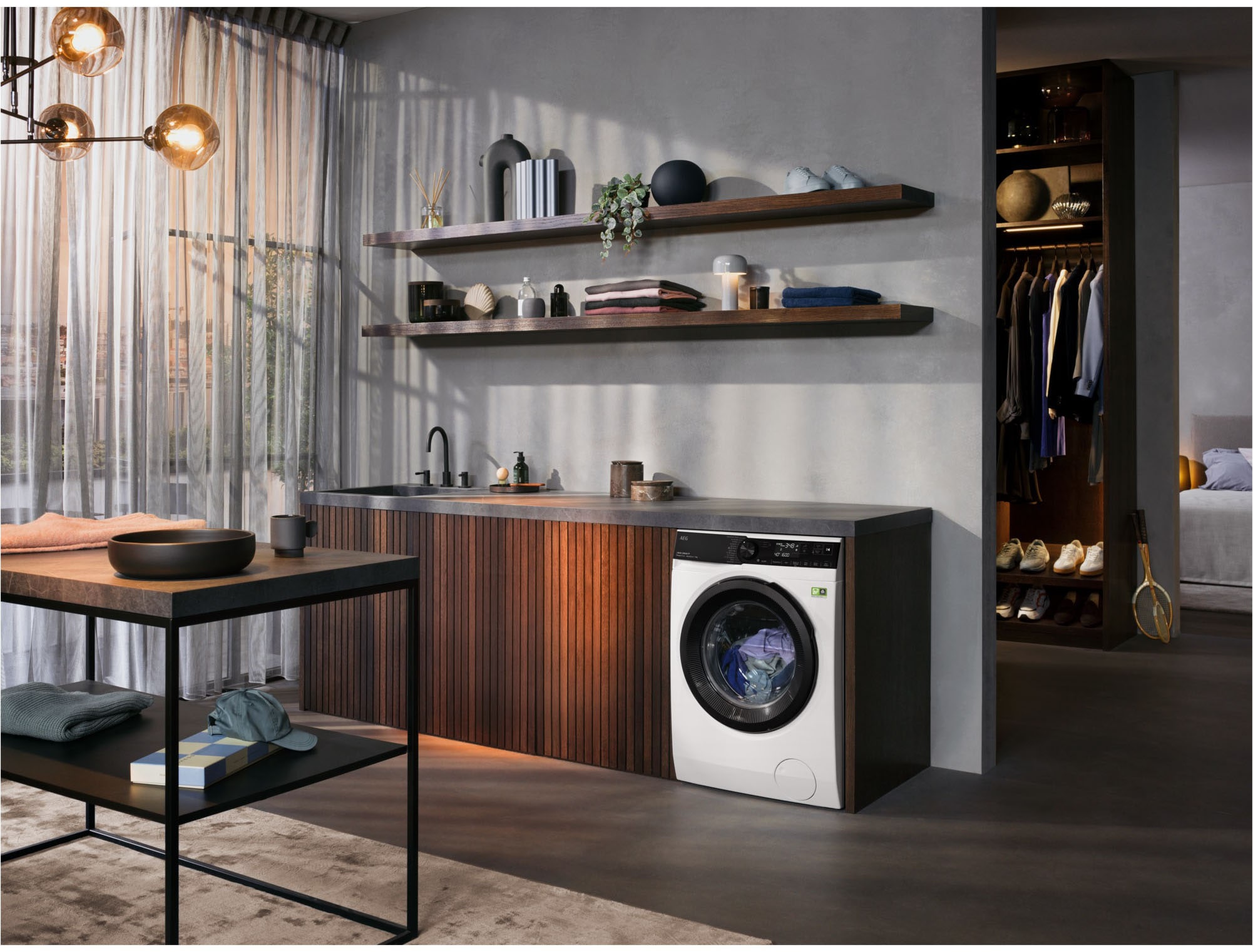 AEG Waschmaschine Serie 8000 »LR8EG75480« 8 kg 1400 U/min UniversalDose: löst PODS®/Caps 60 % schneller auf für beste Reingung