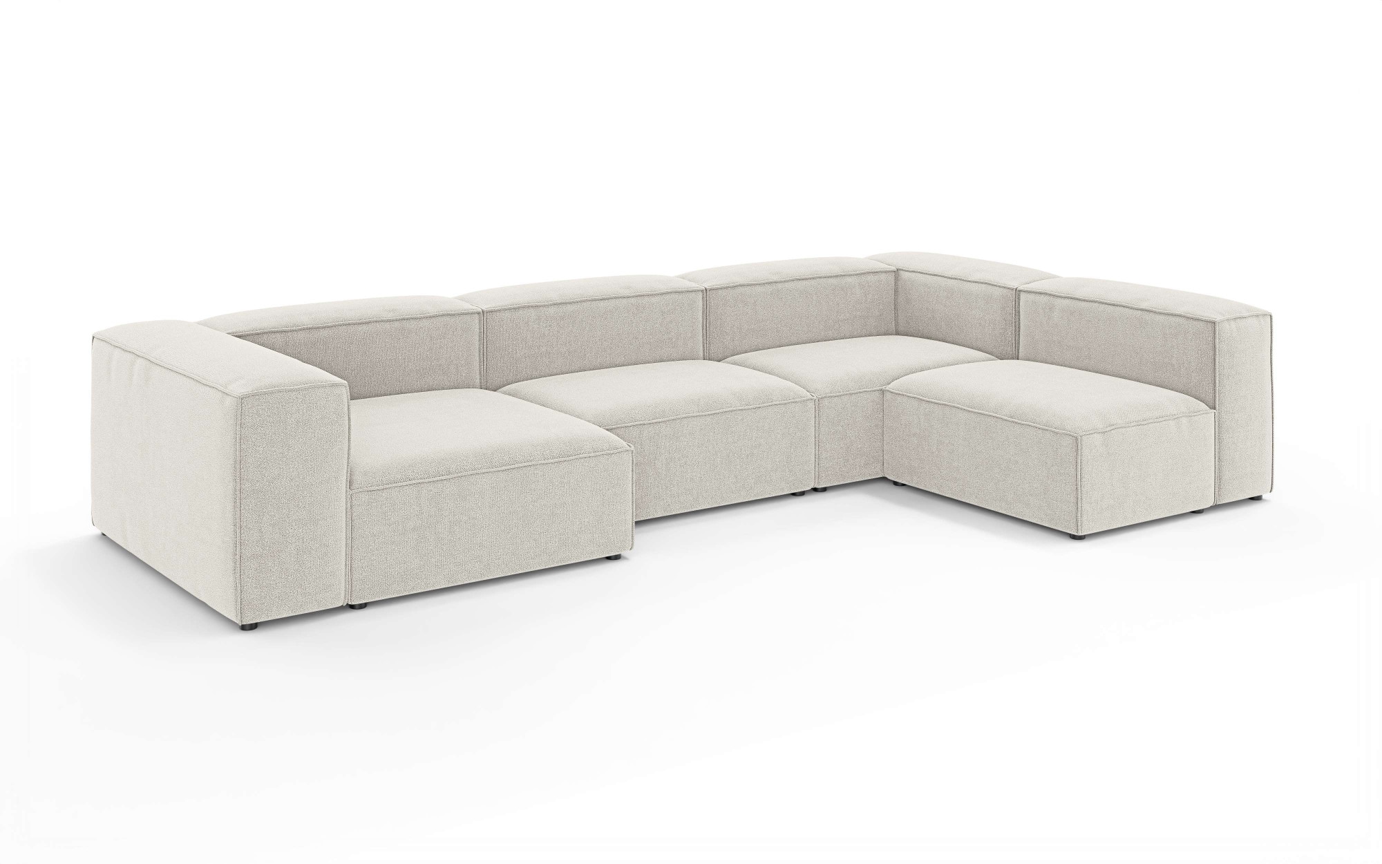 INOSIGN Wohnlandschaft »HAILY U-Form mit Ottomane links/rechts, Maße B/T/H: 360/200/72 cm«, als Modul oder separat verwendbar, für individuelle Zusammenstellung