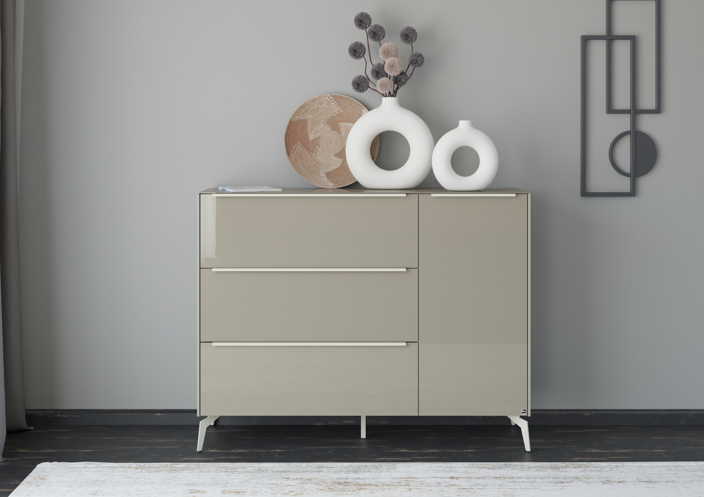 set one by Musterring Sideboard "Reno" 1 Stk. tlg. Mit Winkelfuß in diversen Farben, 109 cm Höhe & Farbauswahl