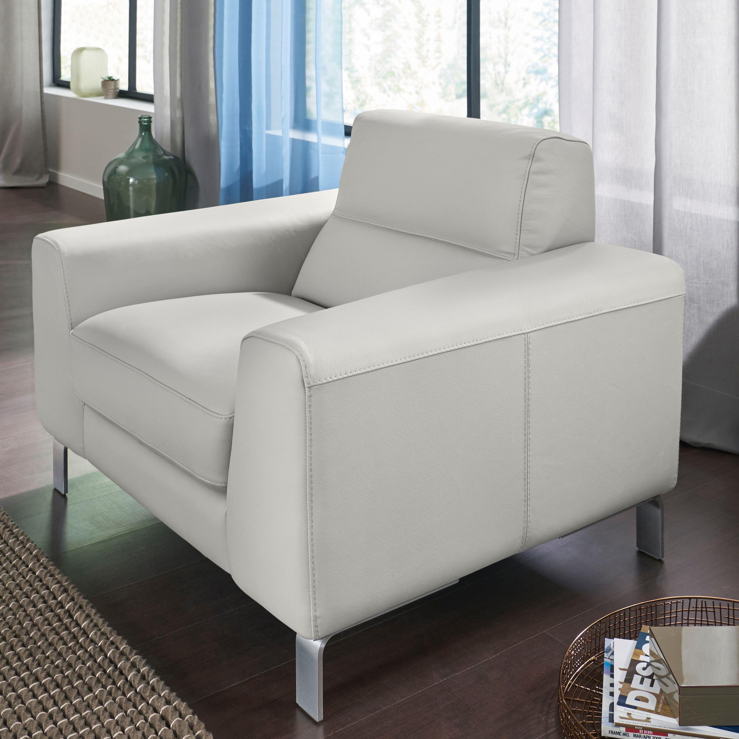 CALIA ITALIA Sessel "Simon Loungesessel, Designsessel", in zwei Lederqualit günstig online kaufen