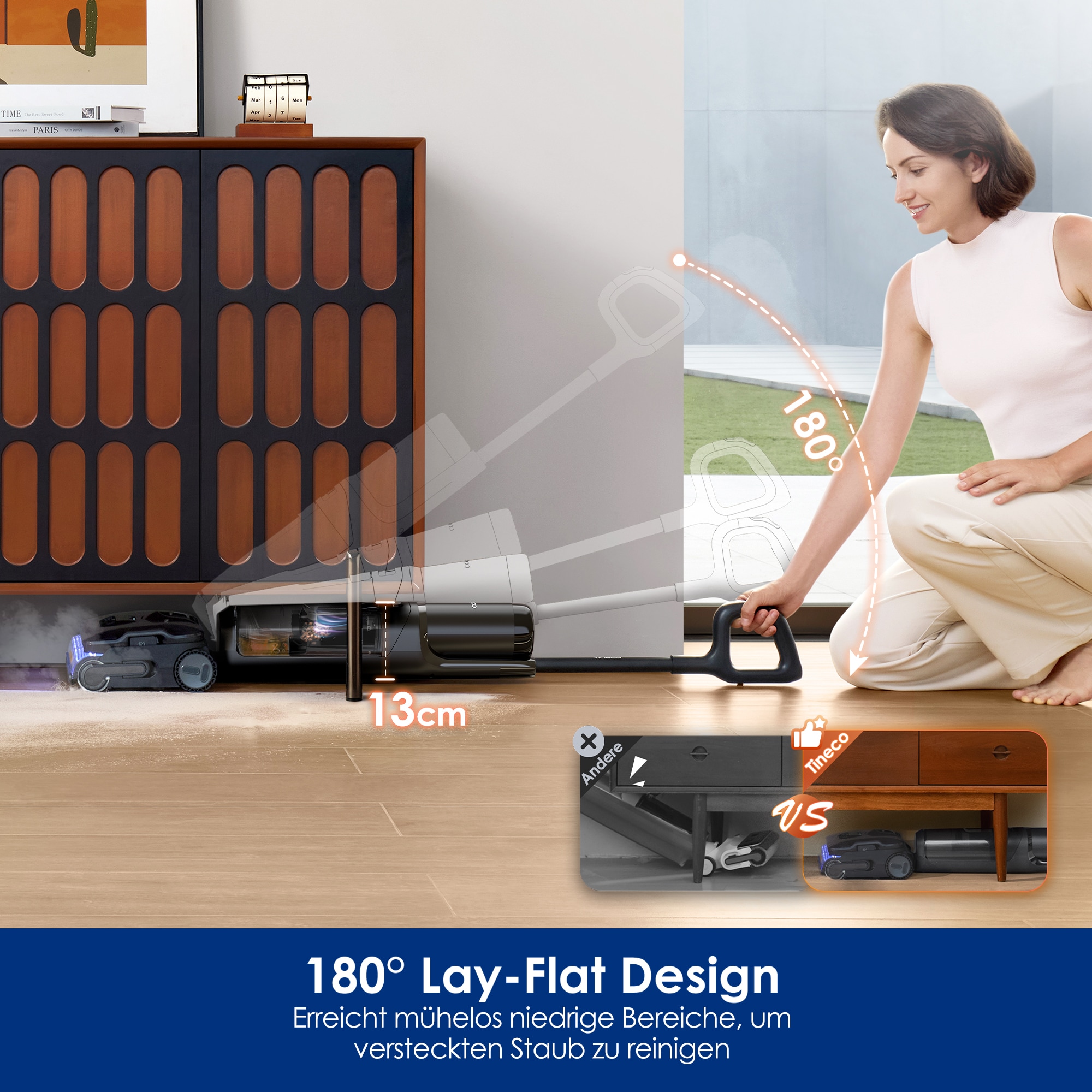 Tineco Nass-Trocken-Sauger »FLOOR ONE S7 Stretch Steam Plus« mit 160°C Dampfreinigung, Selbstantrieb, 80 Minuten