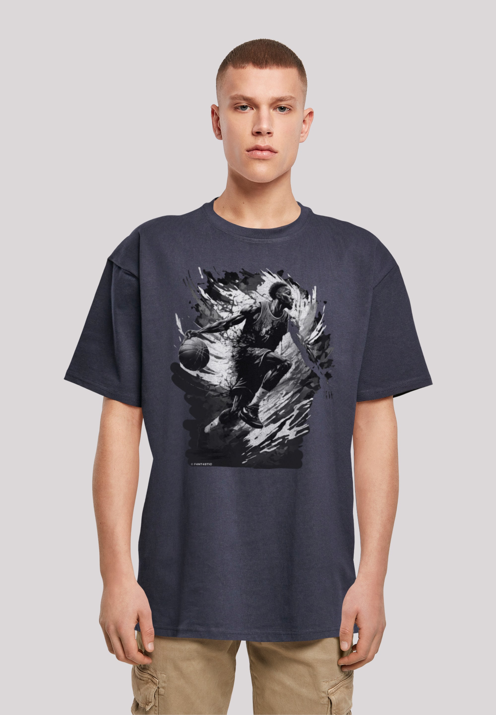 F4NT4STIC T-Shirt "Basketball Splash Sport OVERSIZE TEE", Print