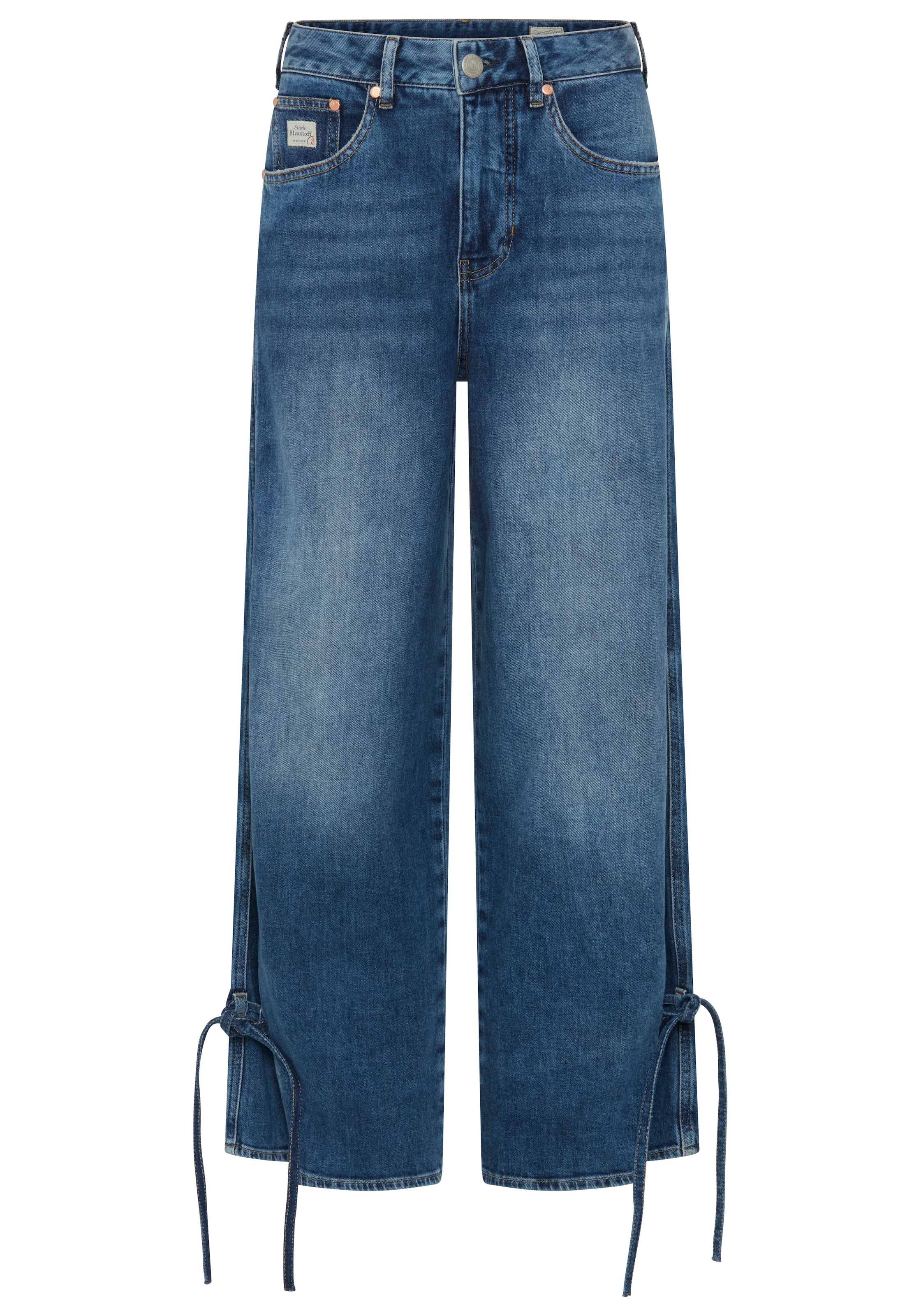 Herrlicher Loose-fit-Jeans »Marlow Bow Denim Stretch« mit Bindeband am Beinabschluss