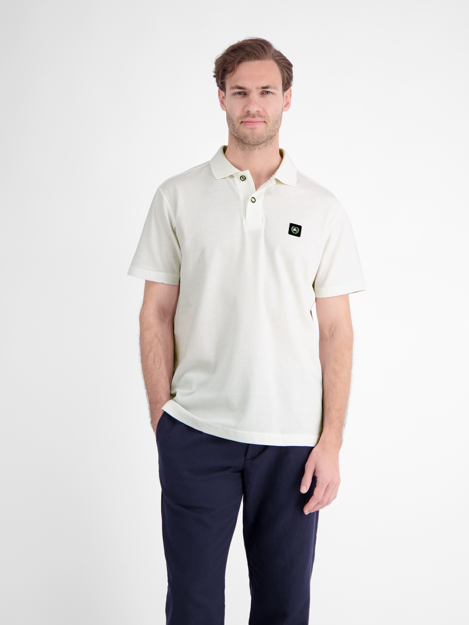 LERROS Poloshirt »Maskulines Poloshirt aus Baumwolle mit griffiger Struktur«