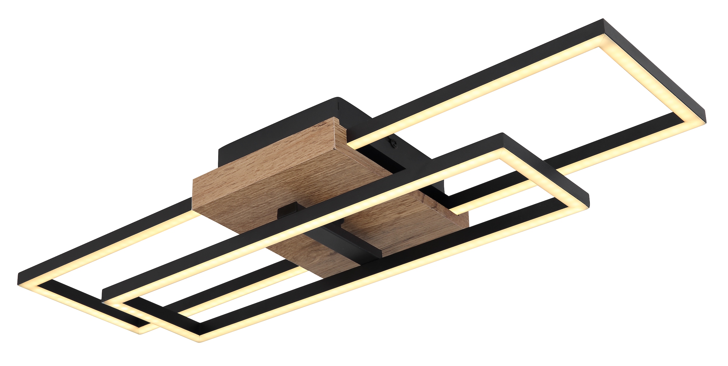 GLOBO LIGHTING LED Deckenleuchte »KENDRA«, Leuchtmittel LED-Modul | LED fest integriert, Deckenlampe/Wohnzimmer/Schlafzimmer/modern/Holz