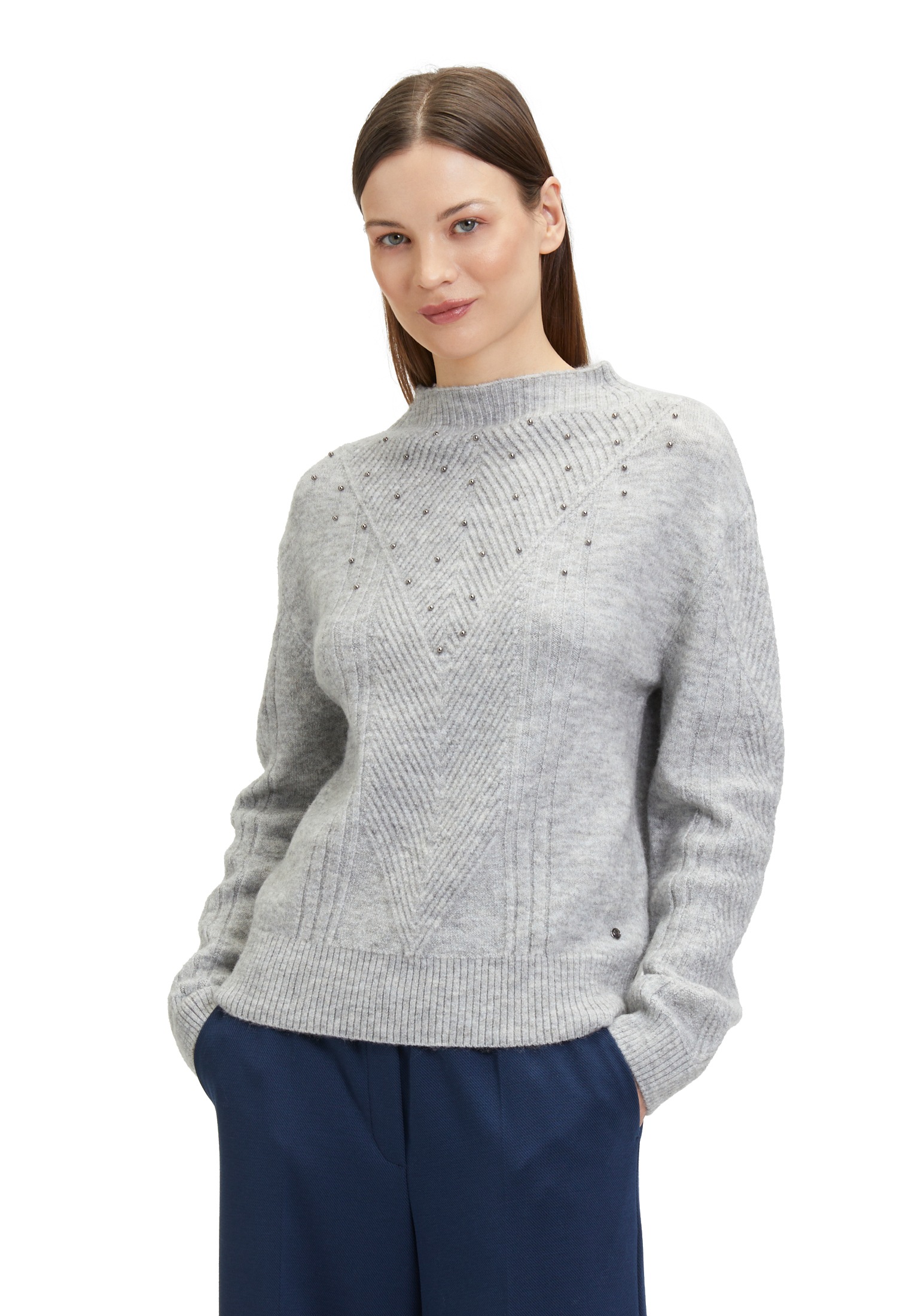 Betty&Co Strickpullover "Betty & Co Damen Strickpullover mit Perlen", (1 tl günstig online kaufen