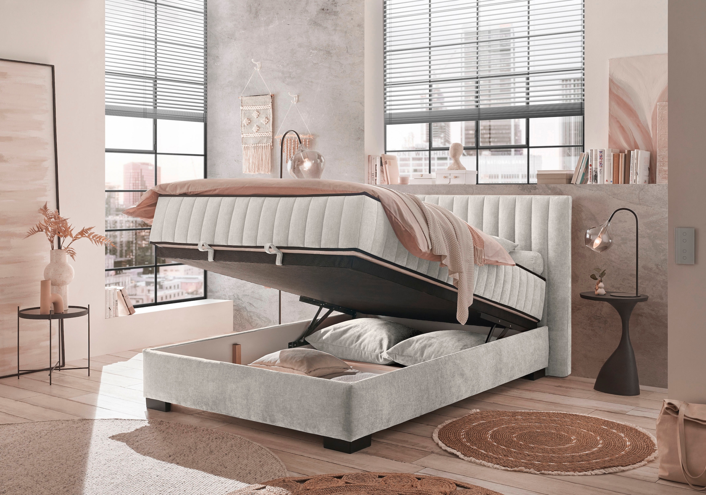 ED EXCITING DESIGN Boxbett »Nagol«, mit Bettkasten, mit Wendematratze, erhältlich in verschiedenen Breiten