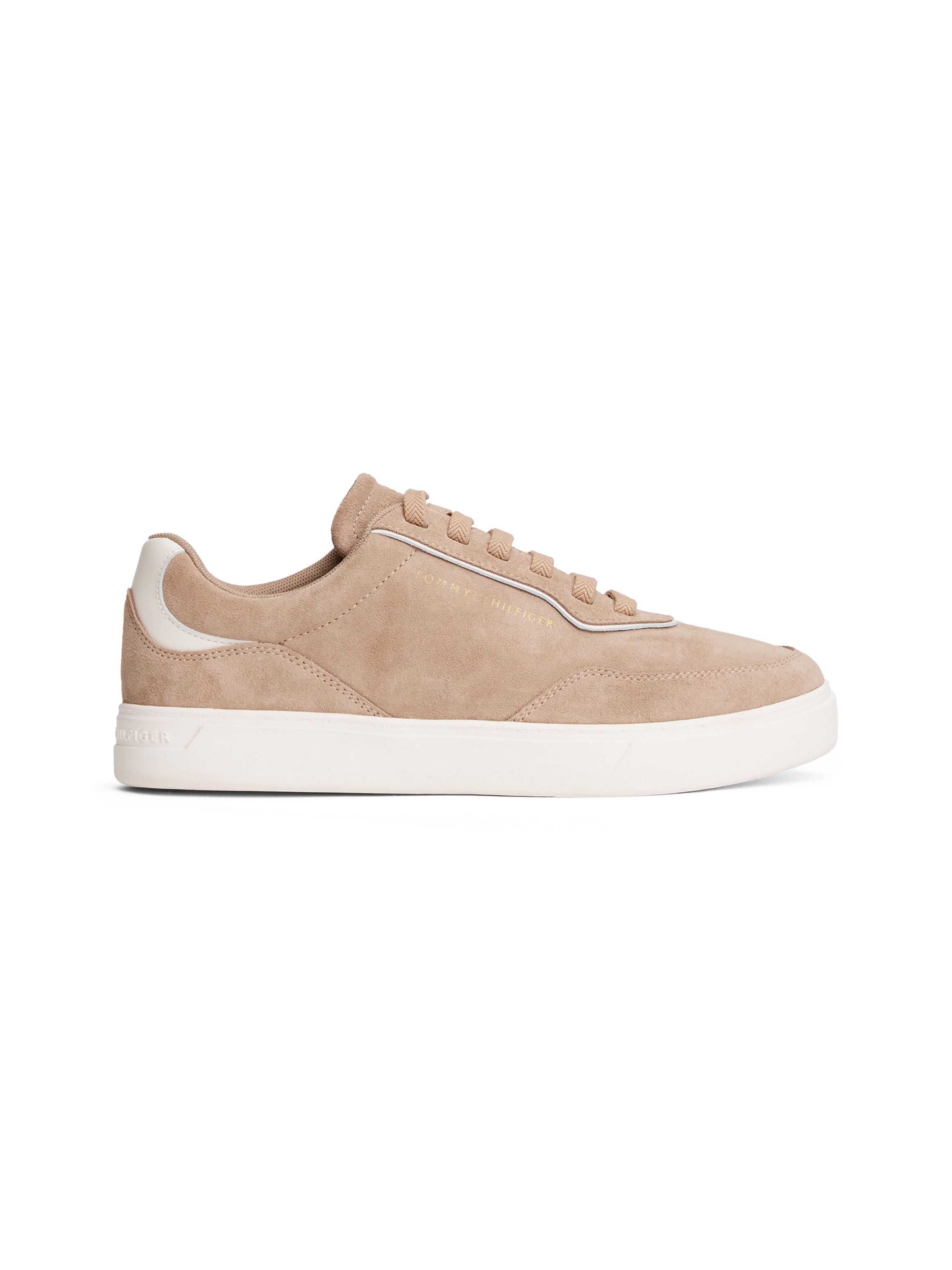Tommy Hilfiger Plateausneaker »CASUAL SUEDE SNEAKER«, Freizeitschuh, Halbschuh, Schnürschuh mit seitlicher Logoprägung