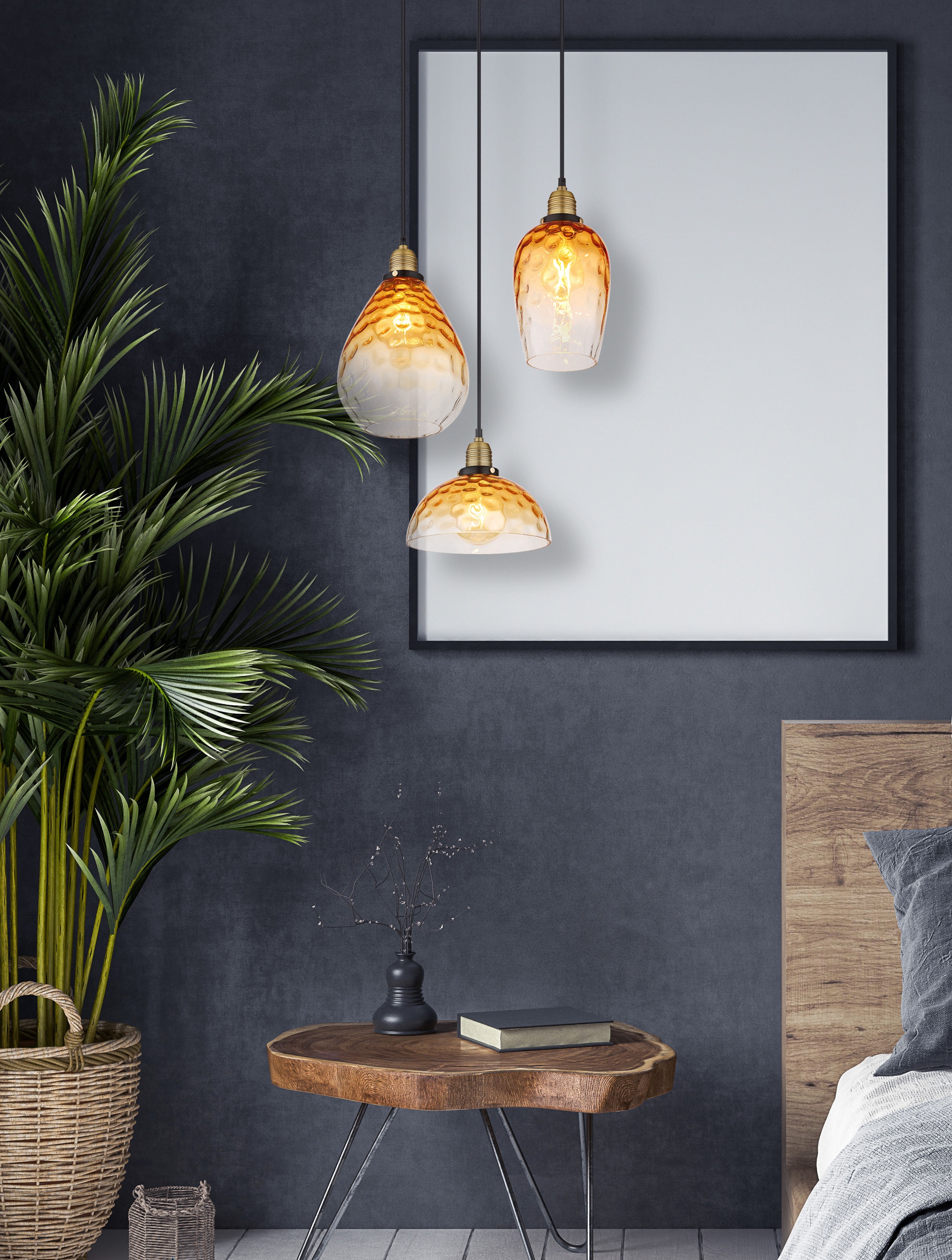 GLOBO LIGHTING Hängeleuchte »SALVY«, Leuchtmittel E27 | ohne Leuchtmittel, Hängelampe/Pendelleuchte/Esszimmer/Wohnzimmer/Esstisch