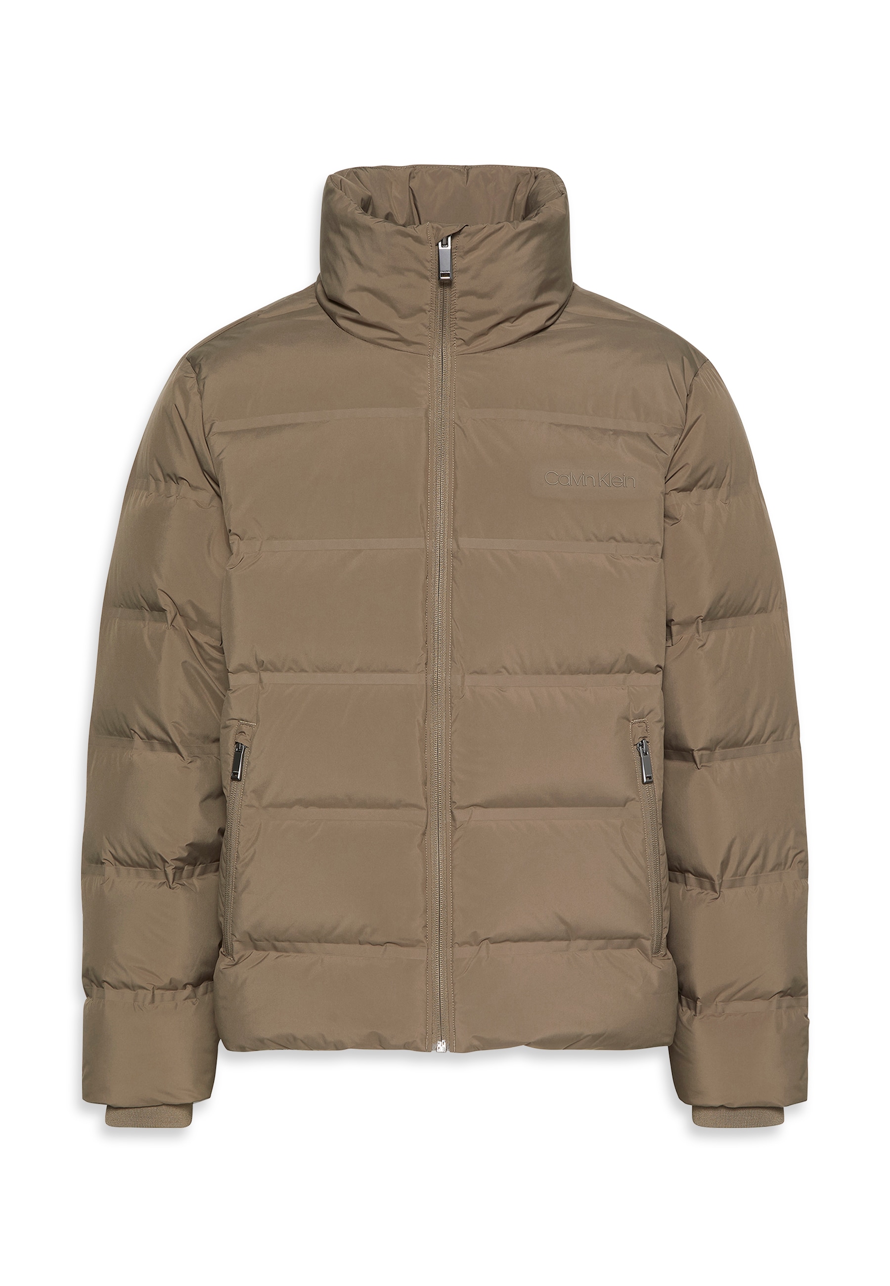 Calvin Klein Steppjacke »LS QUILTED BONDED CHANNEL HD PUF«, ohne Kapuze, Mit Rundhalsausschnitt, regular fit