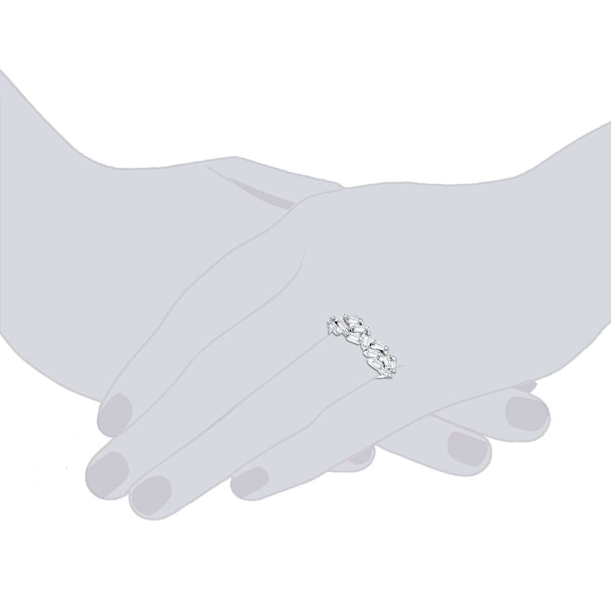 Trilani Memoirering »TR726« mit Zirkonia im Brillant-Look