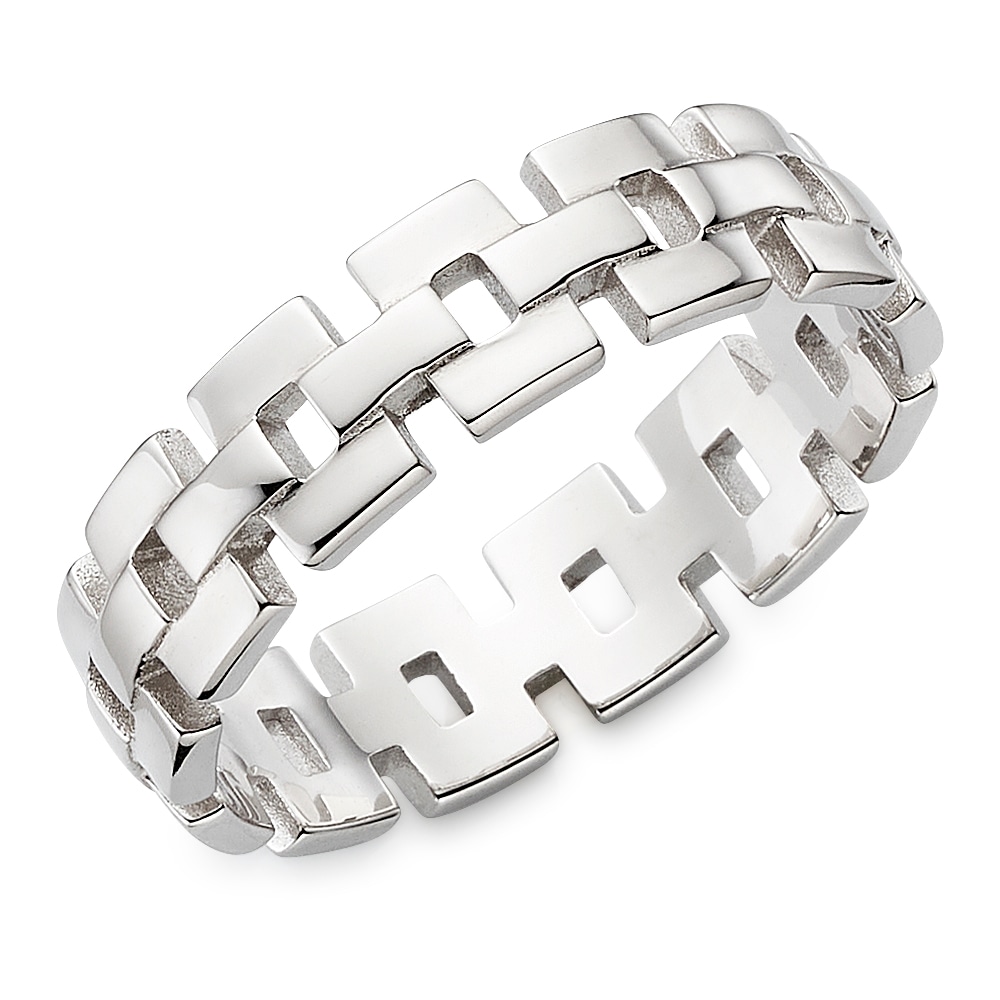 Fingerring "Schmuck Geschenk Silbering strukturiert" Gr. 58, silber (silberfarben), ANISTON JEWELRY & WATCHES, Fingerringe, Damen, 58, Silber 925 (Sterlingsilber), 5,5mm, Fingerring