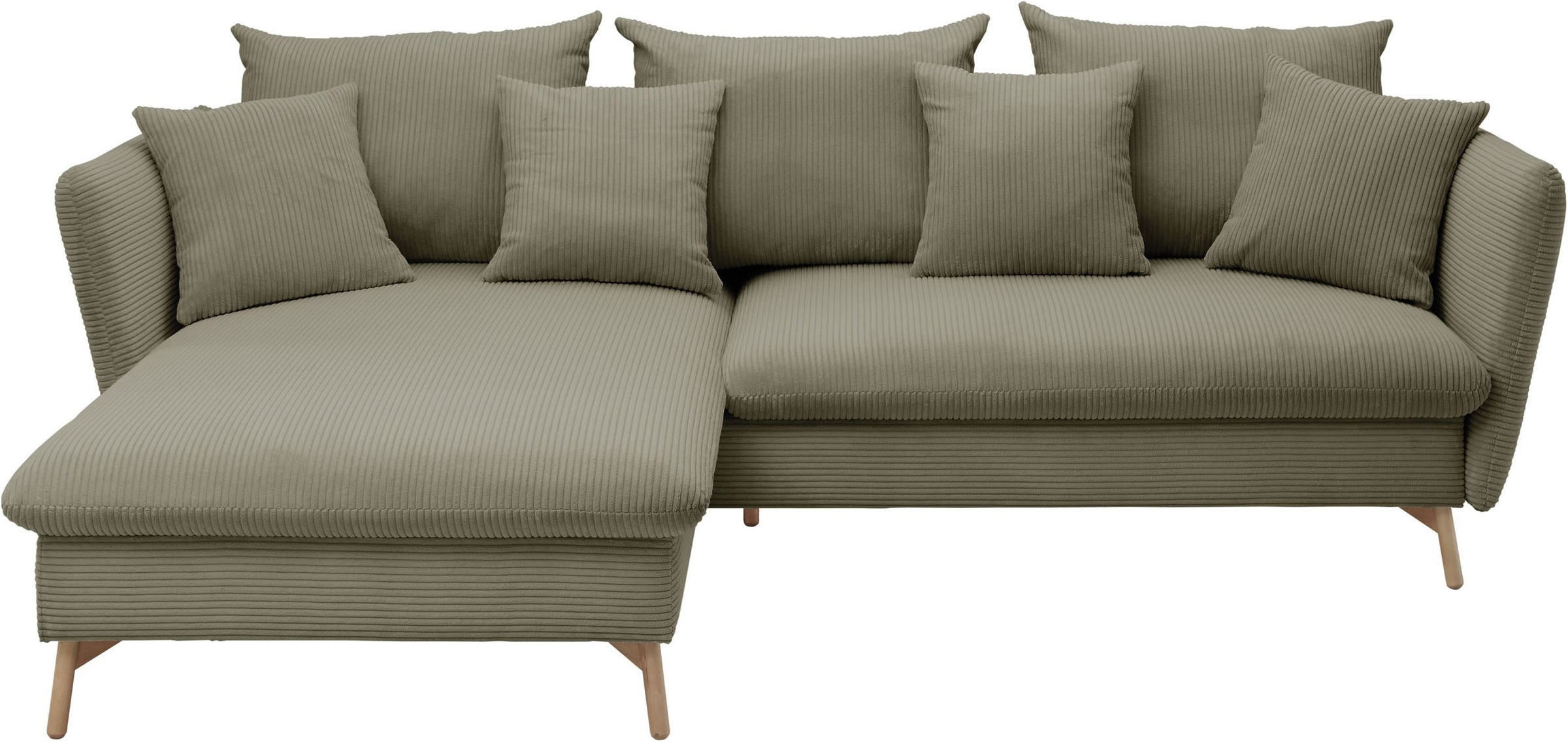 andas Ecksofa "MERLE, 258 cm, L-Form, traumhafter Cord," mit Bettfunktion u günstig online kaufen