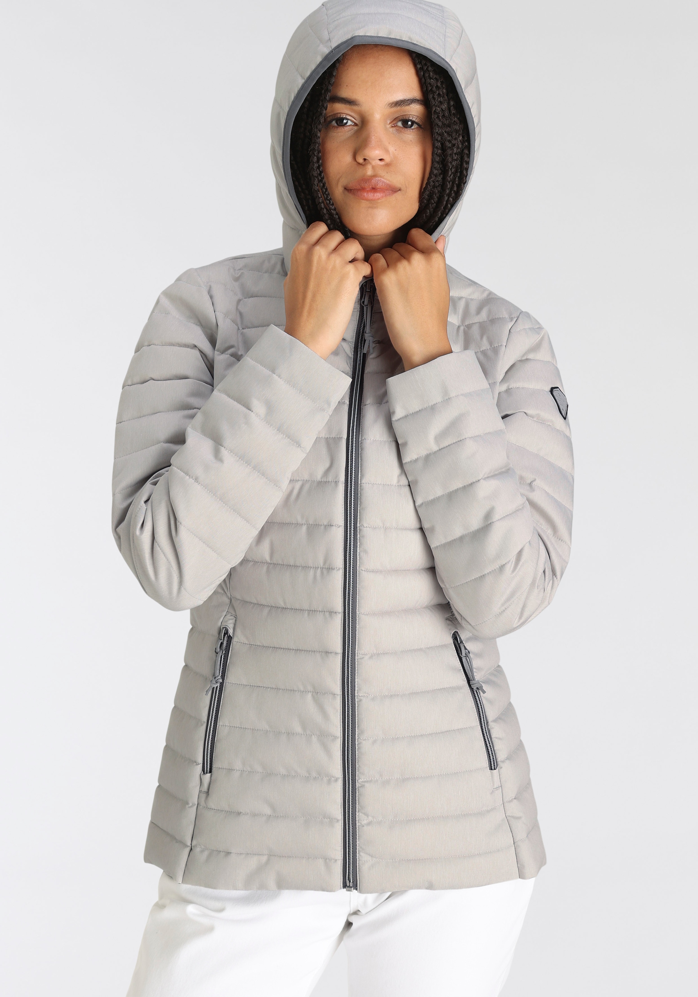 Steppjacke »CAFORA WMN QUILTED JCKT OT-P«, mit Kapuze