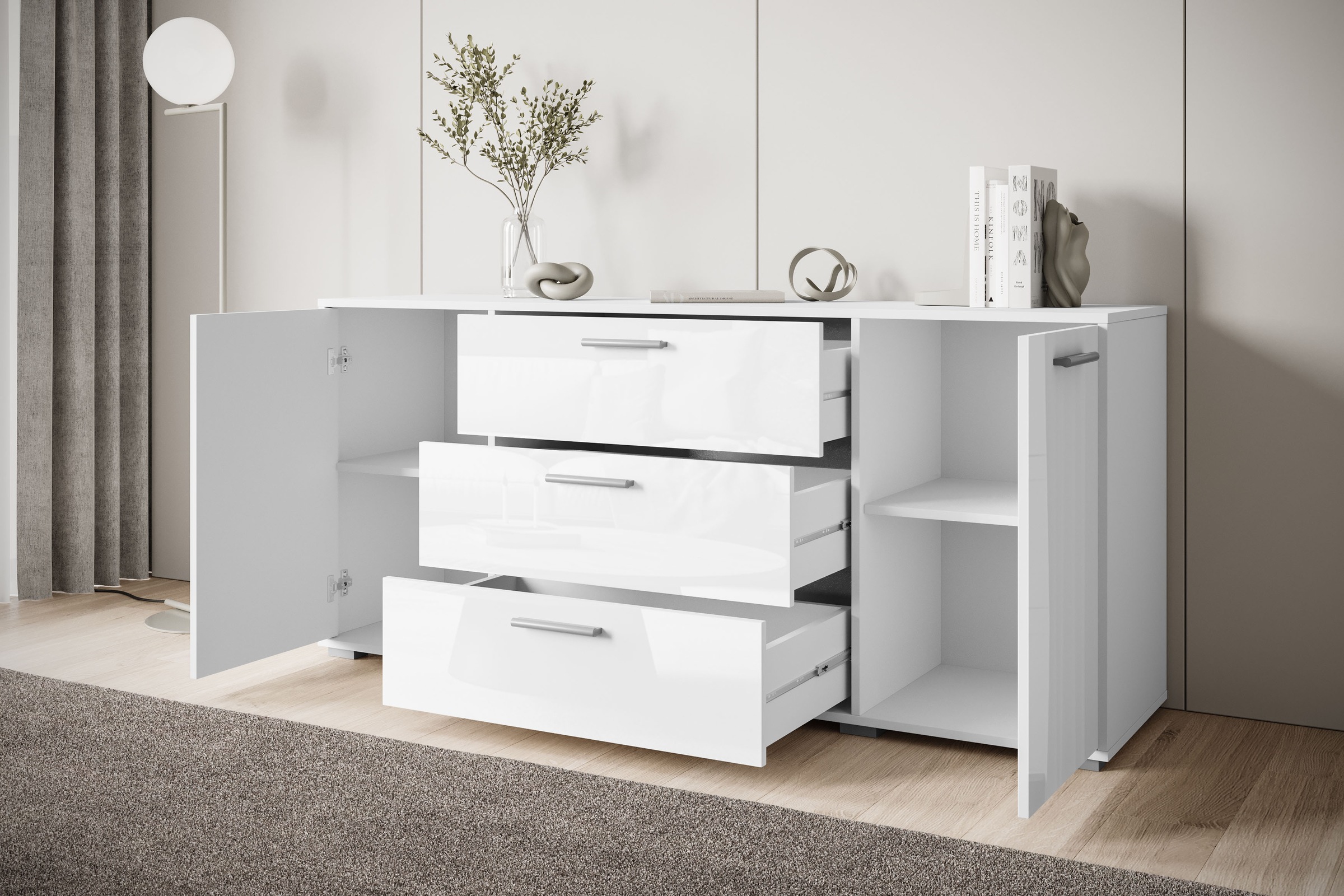 Thumbnail - Home affaire Sideboard "BOGOTA" moderne Kommode, Schubladenschrank mit verstellbaren Einlegeböden