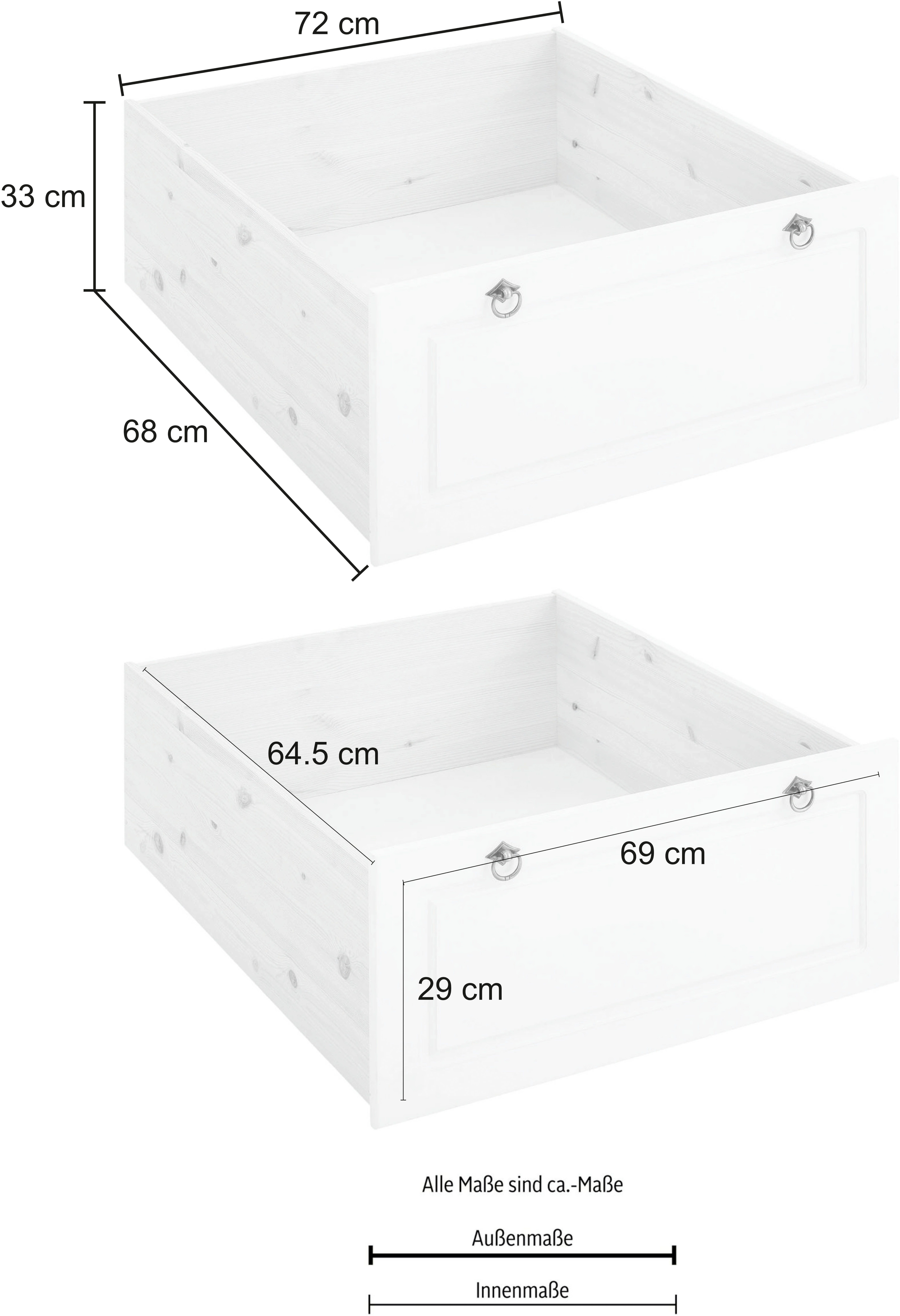 OTTO home Schubkasten "Tessin" Set, 2 Stk. tlg. Bettschubladen auf Rollen, passend für das OTTO HOME Bett Tessin