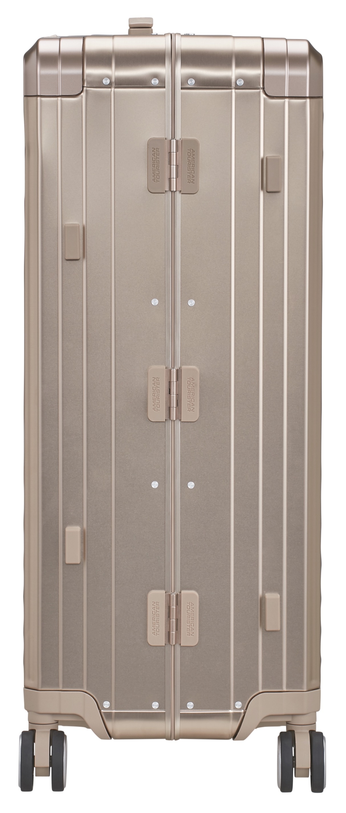 American Tourister® Hartschalen-Trolley »SOUNDBOX ALU, verschiedene Größen und Farben«, 4 Rollen, Hartschalen-Koffer zwei TSA-Schlösser Aluminium-Koffer