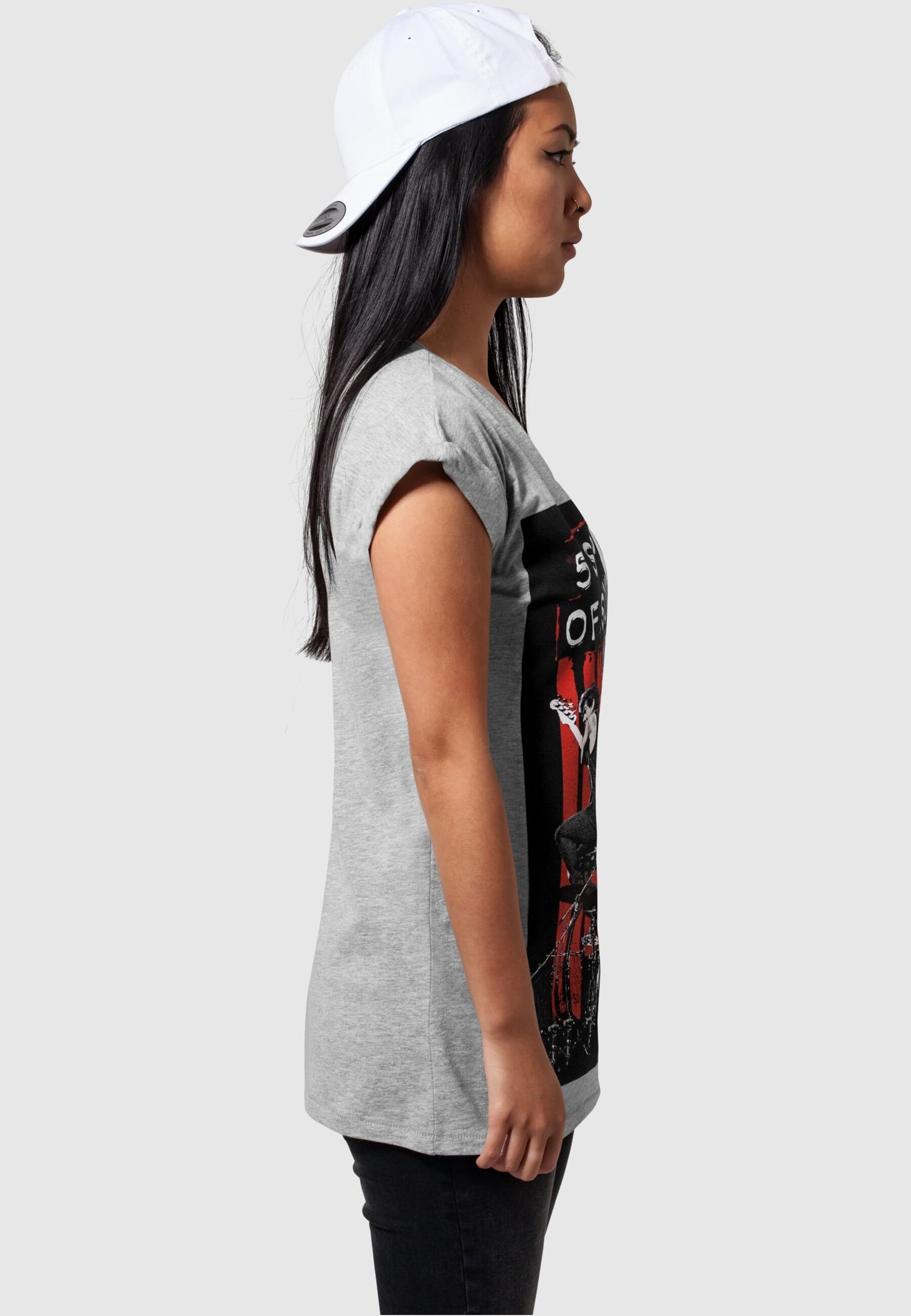 Merchcode Kurzarmshirt »Merchcode Damen Ladies Five Seconds of Summer Longprint Tee«, (1 tlg.)