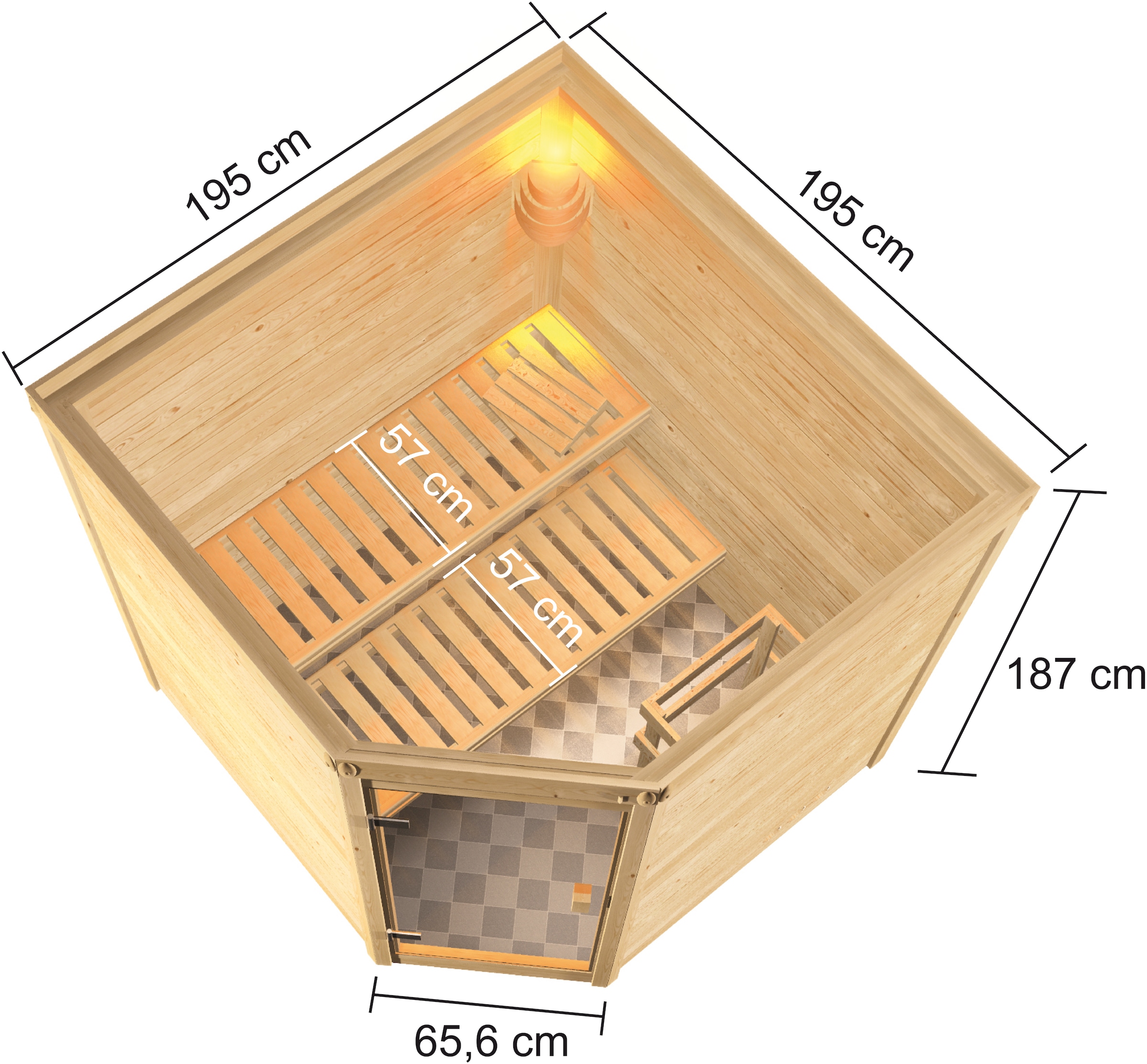 welltime Sauna »Tami«, ohne Ofen