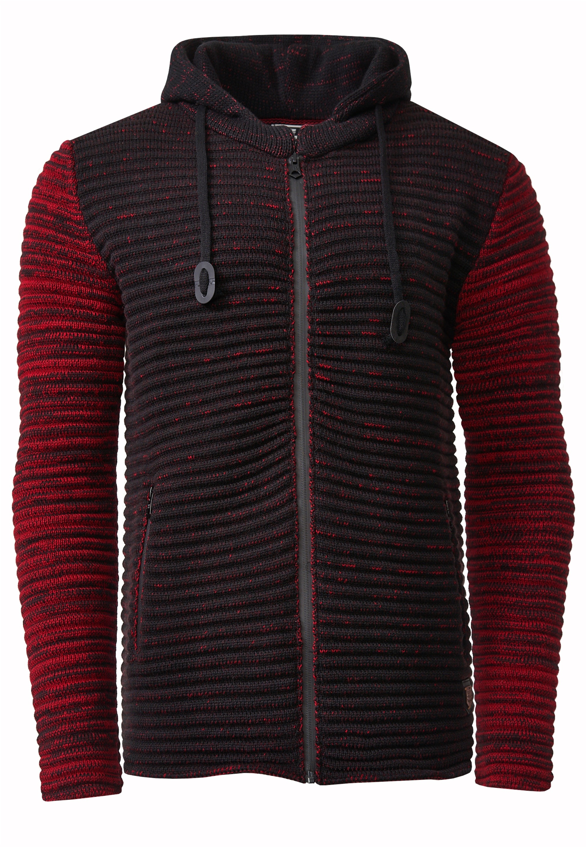 Rusty Neal Strickjacke, mit kuscheliger Kapuze