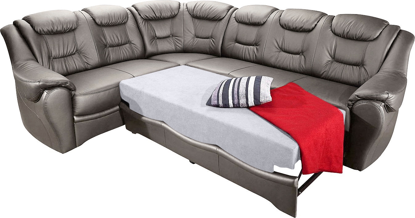 sit&more Ecksofa "Bellevue L-Form, B: 265 cm, Bettfunktion optional, Federkernpolsterung" Komfortable Sitzhöhe 44 cm, Liegefläche 120 x 198 cm bei Bettfunktion