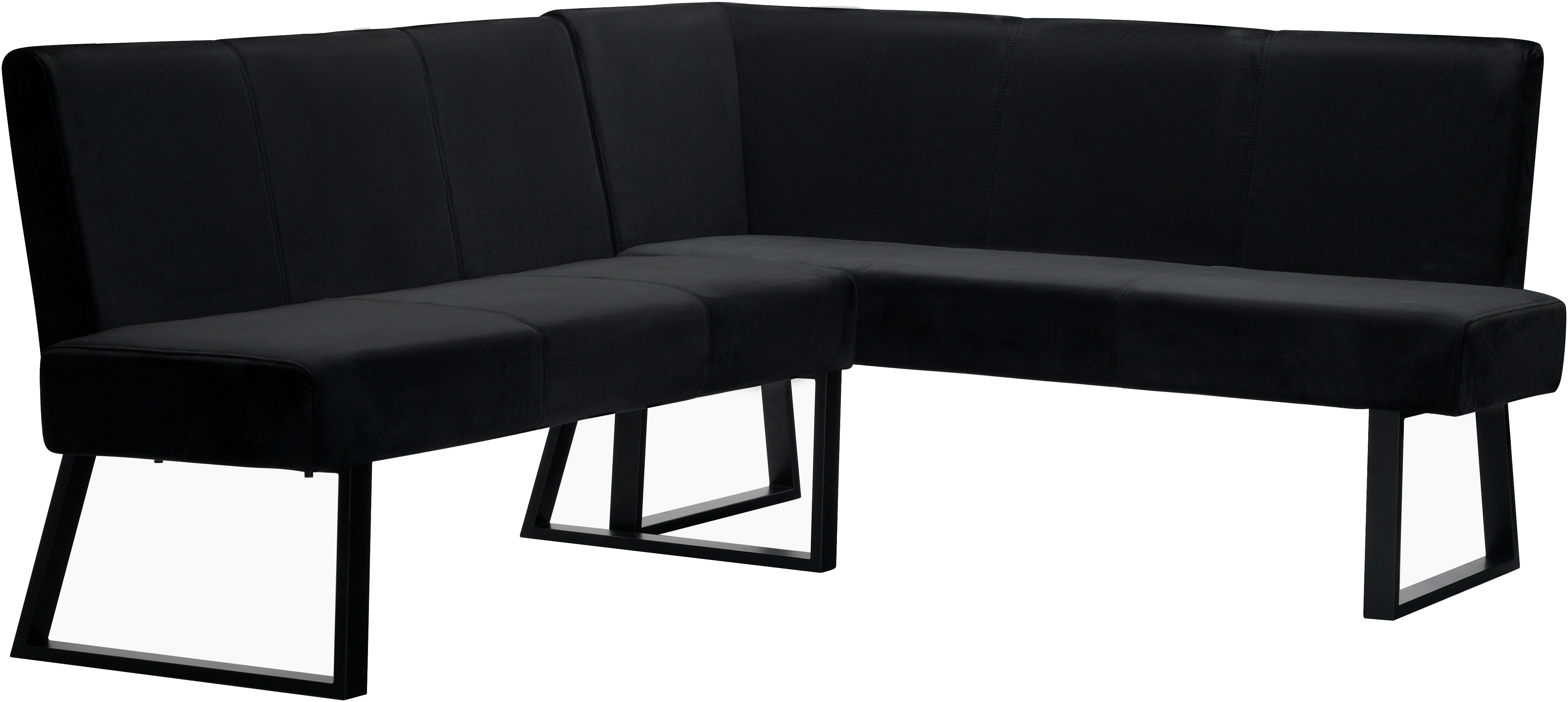 OTTO home Eckbank "Gladiole," Sitzbank, Esszimmerbank, Bank, mit Taschenfederkern, schwarzes Metallgestell, Breite 190 cm
