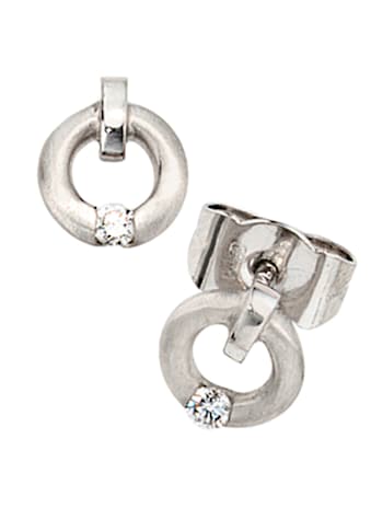 JOBO Paar Ohrstecker »Runde Ohrringe mit Diamanten«, 950 Platin kaufen