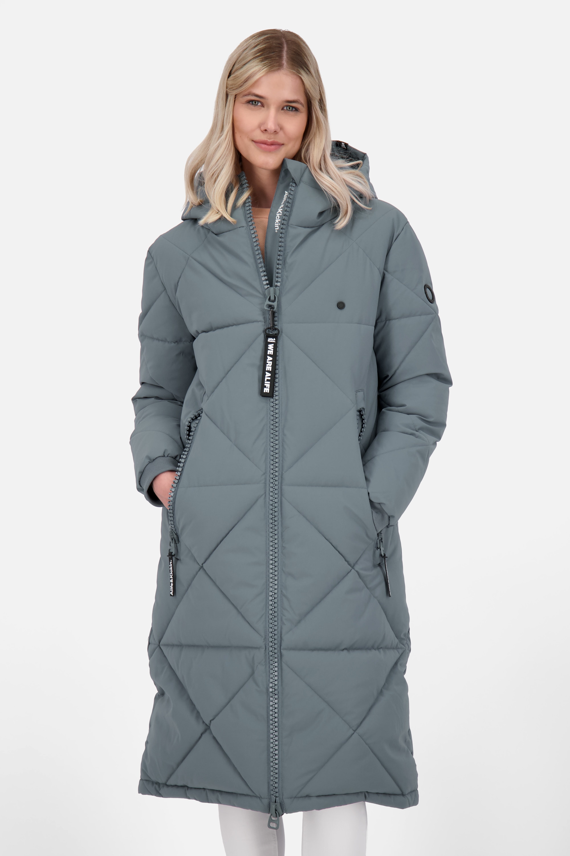 Alife & Kickin KatiaAK A Puffer Coat - Lange Damen Steppjacke Wintermantel