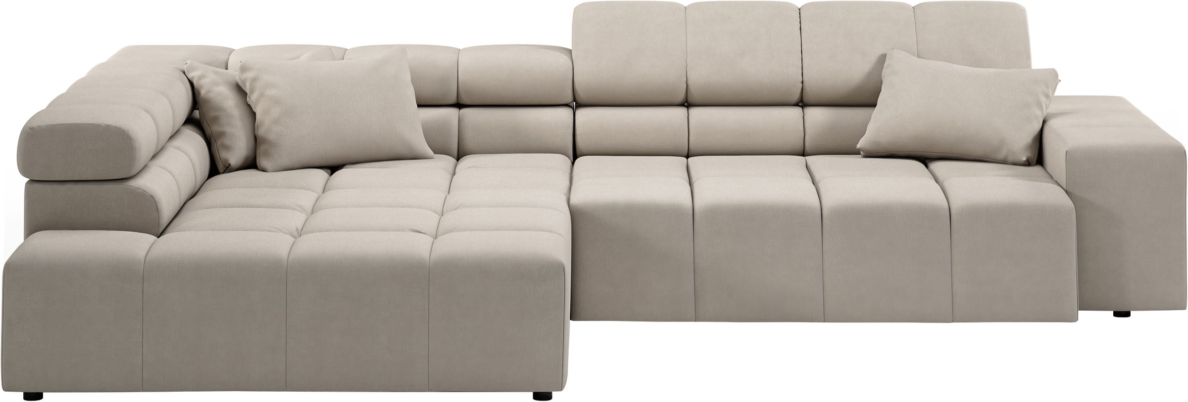 INOSIGN Ecksofa »Ancona incl. Kopfteilverstellung, OTTOs Choice, Breite 319cm, L-Form«, wahlweise motorische Sitztiefenverstellung, auch in Cord + Easy Care