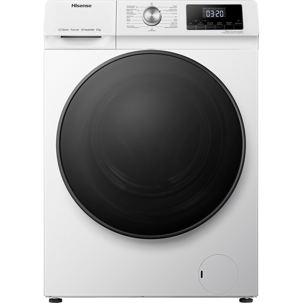 Hisense Waschmaschine, WFQA8014EVJM, 8 kg, 1400 U/min