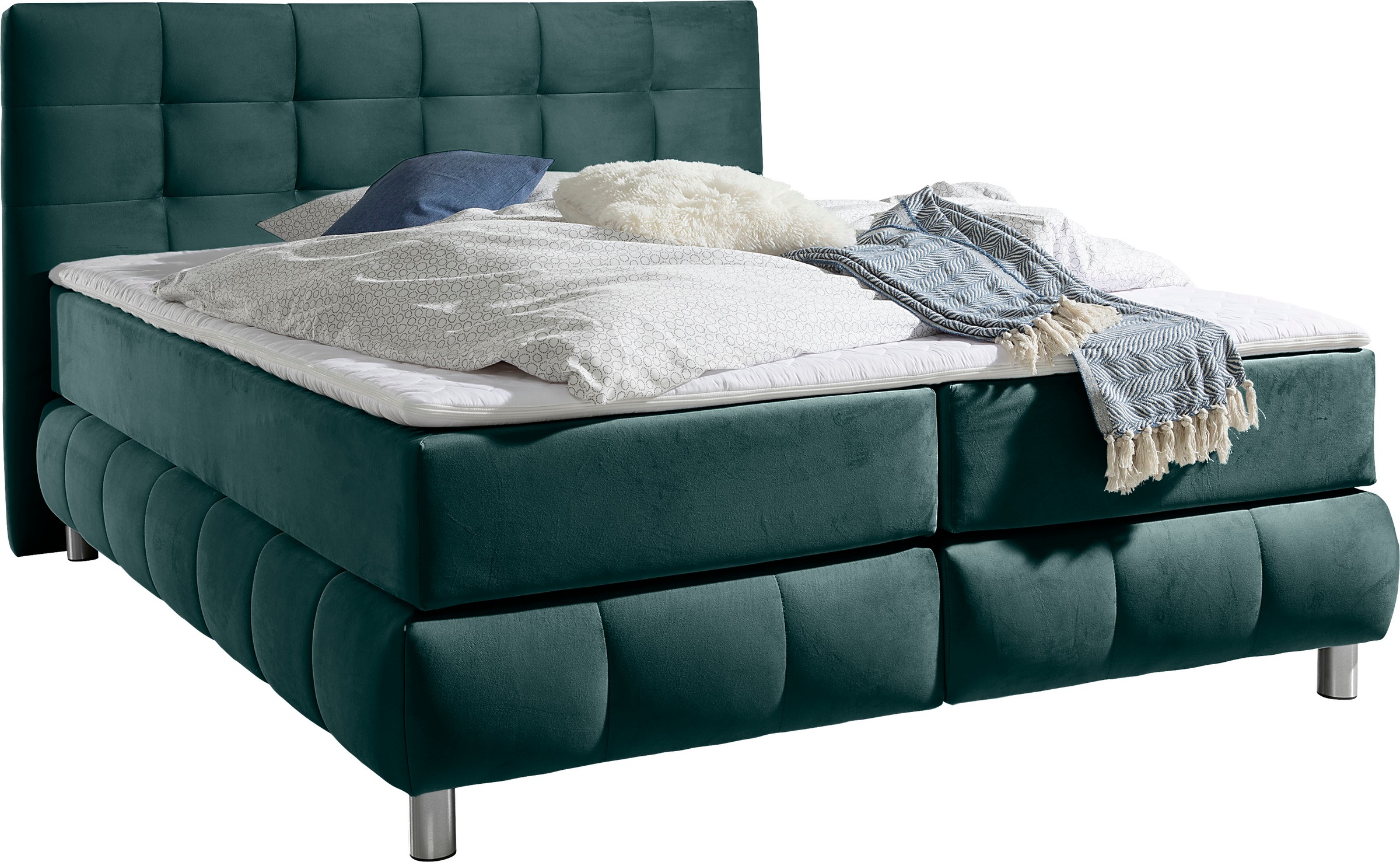 Home affaire Boxspringbett "Salo" incl. Topper, 6 Breiten, 2 Härtegrade, TF günstig online kaufen