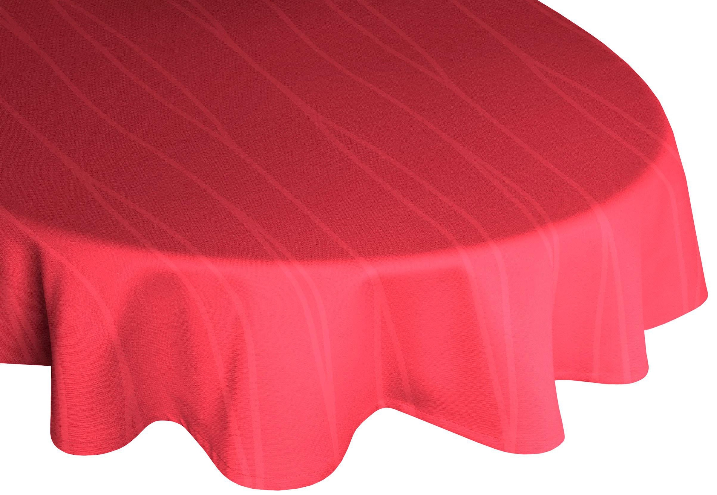 Tischdecke WIRTH, B:130cm L:190cm, rot, Kunstfaser, Tischdecken, "LANGWASSER", oval