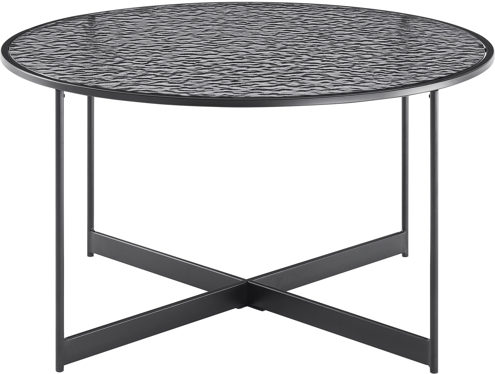 SalesFever Couchtisch, (1 St.), Glasplatte mit Strukturoptik