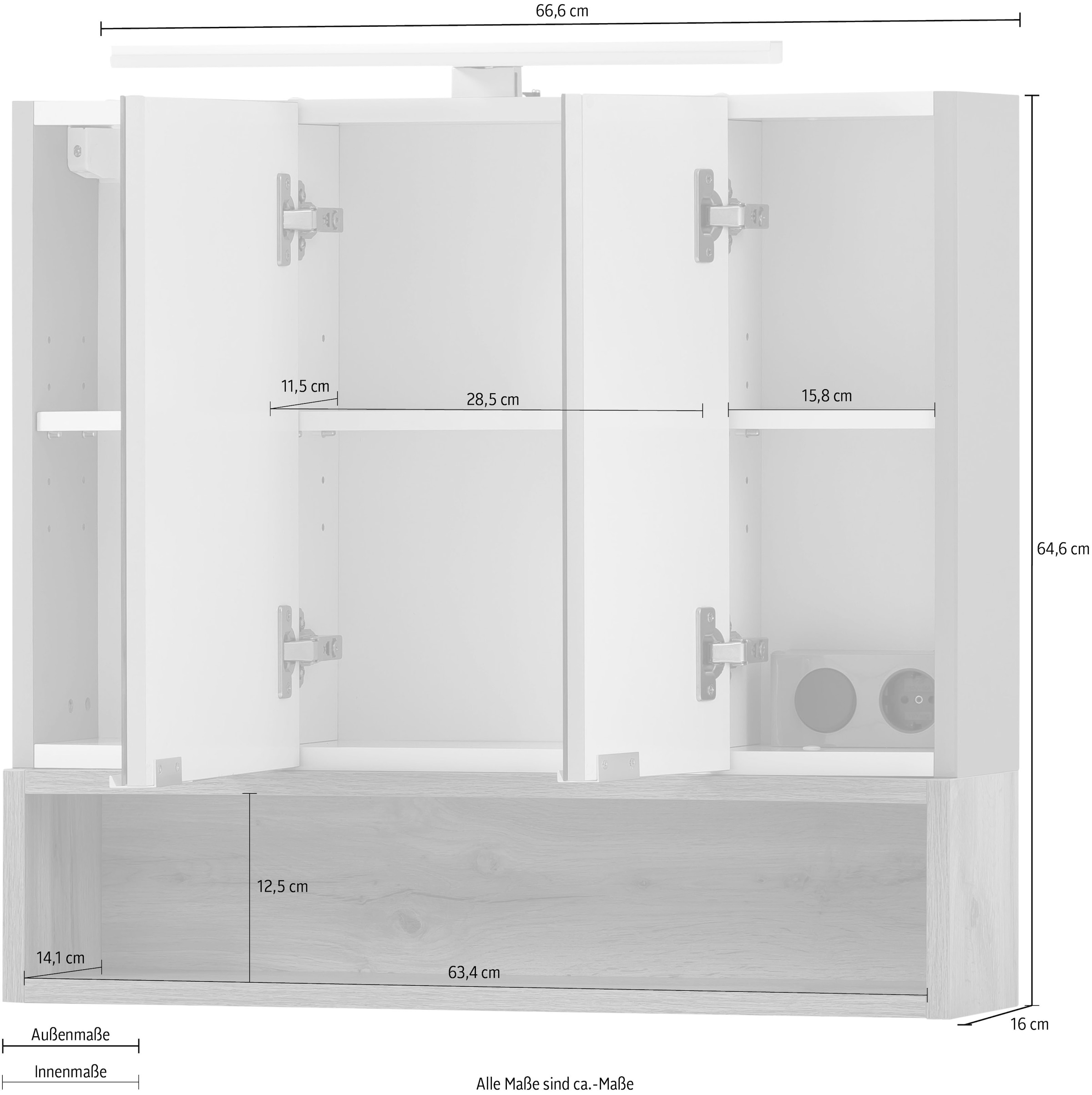 Schildmeyer Spiegelschrank »Smilla«