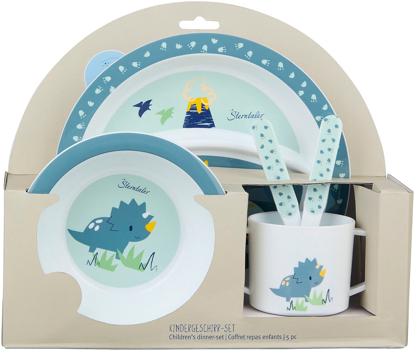 Sterntaler® Kindergeschirr-Set »Dino Rexi«, (5 tlg.)