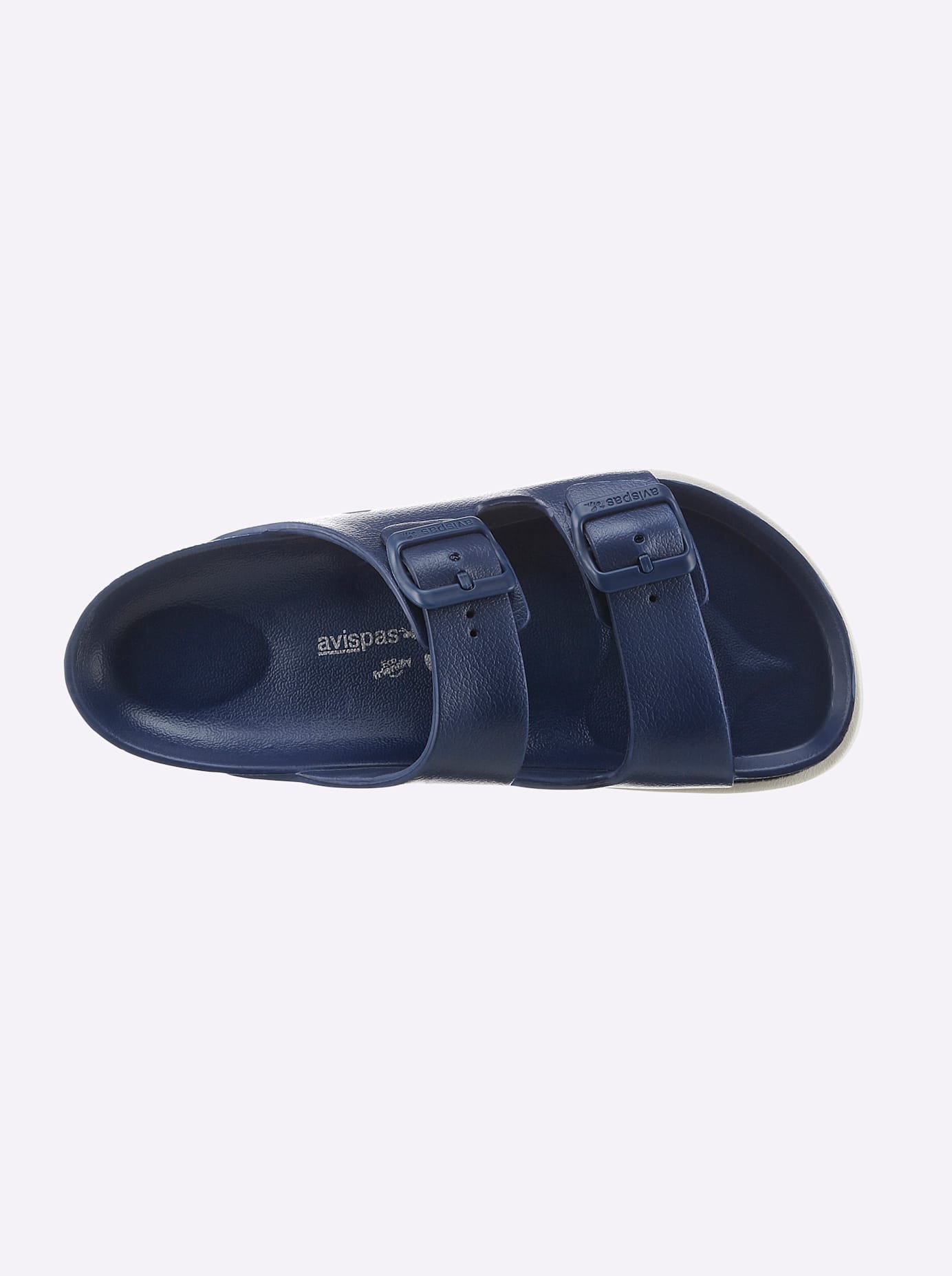 Pantolette HEINE, Damen, Gr. 40, blau (marine), Synthetik, Schuhe Pantolette 3