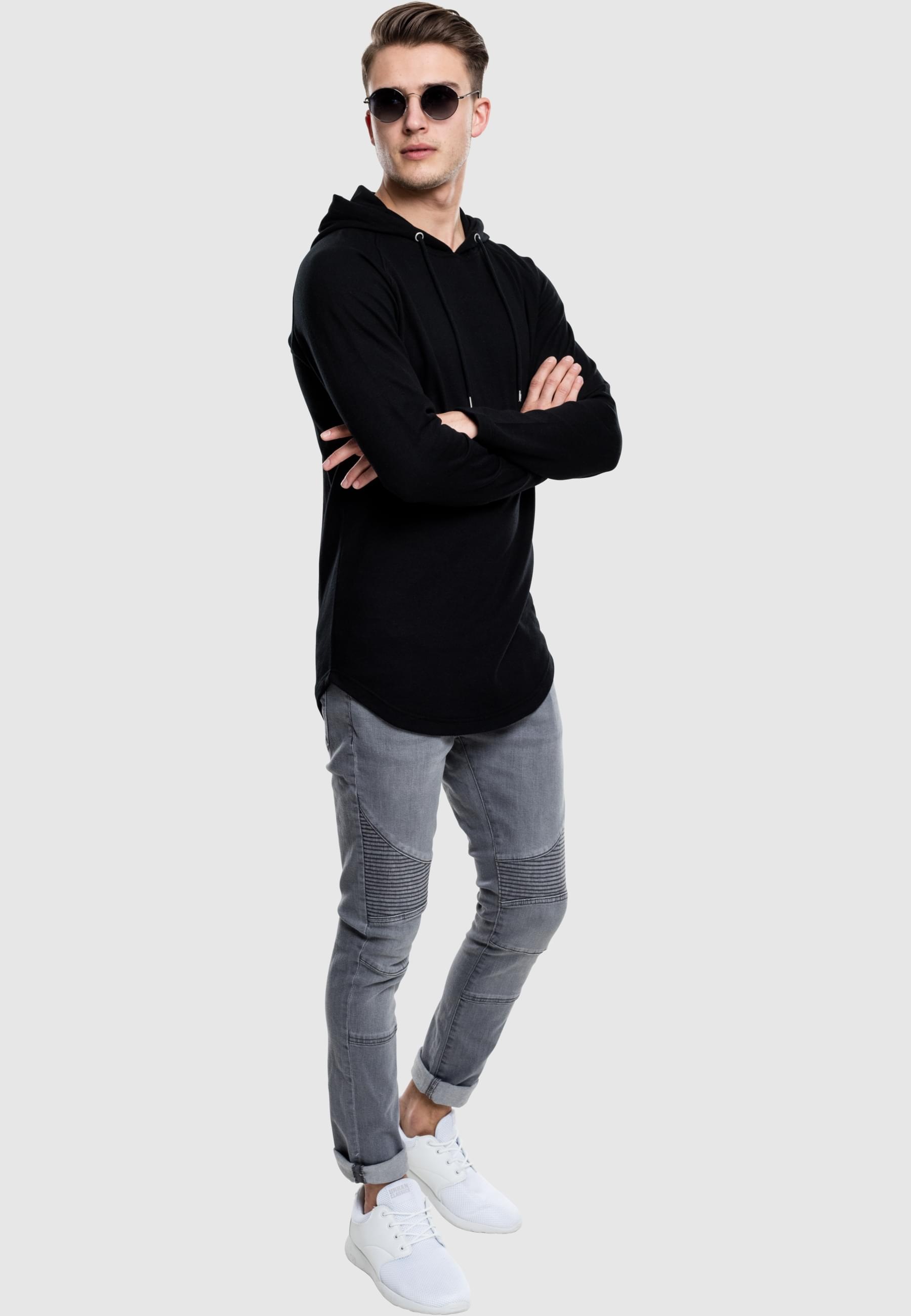 URBAN CLASSICS Kapuzensweatshirt »Urban Classics Herren Long Shaped Terry Hoody«, (1 tlg.)