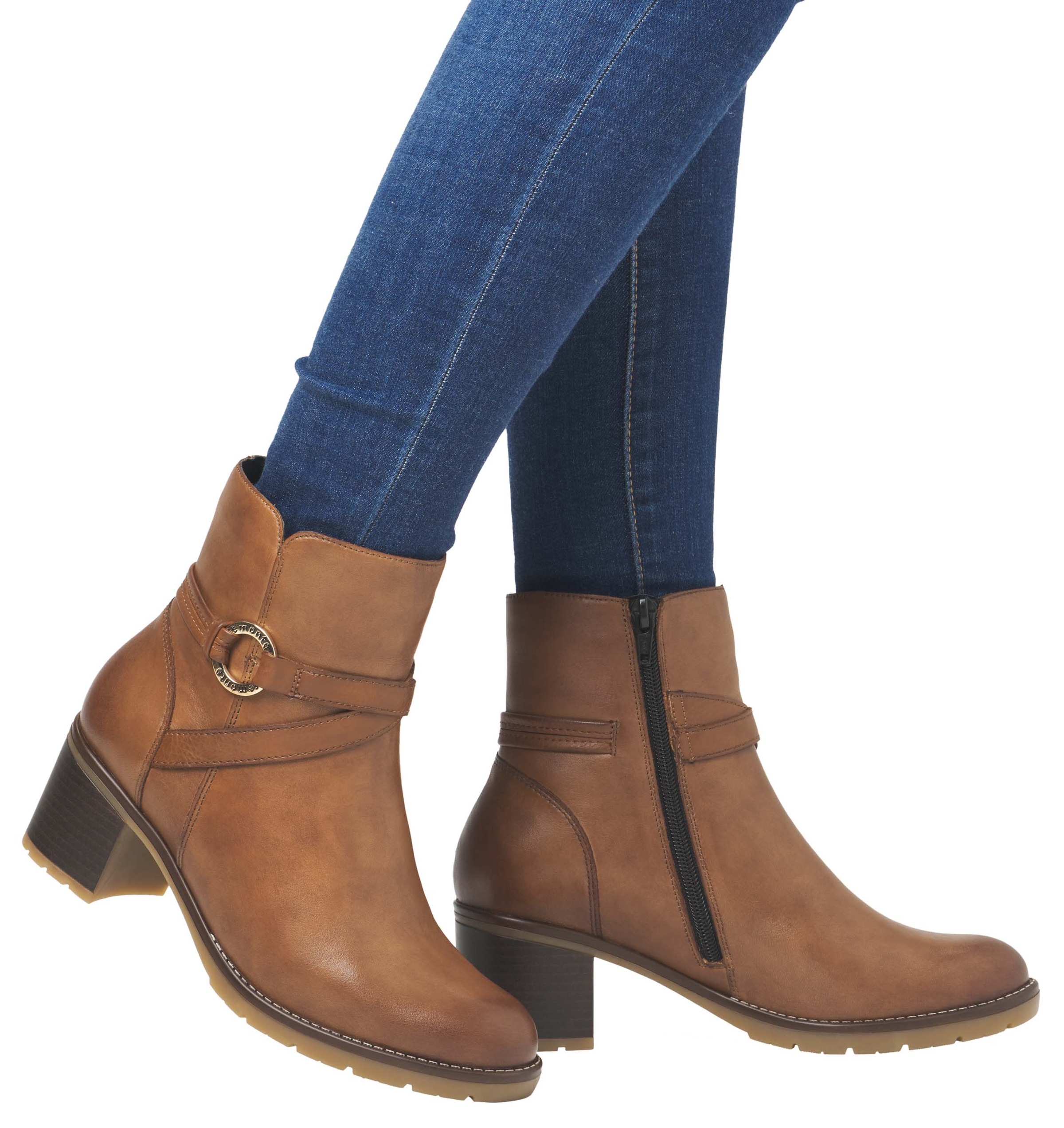 Remonte Stiefelette, Blockabsatz, Herbstmode, Businessschuh mit Innenreißverschluss